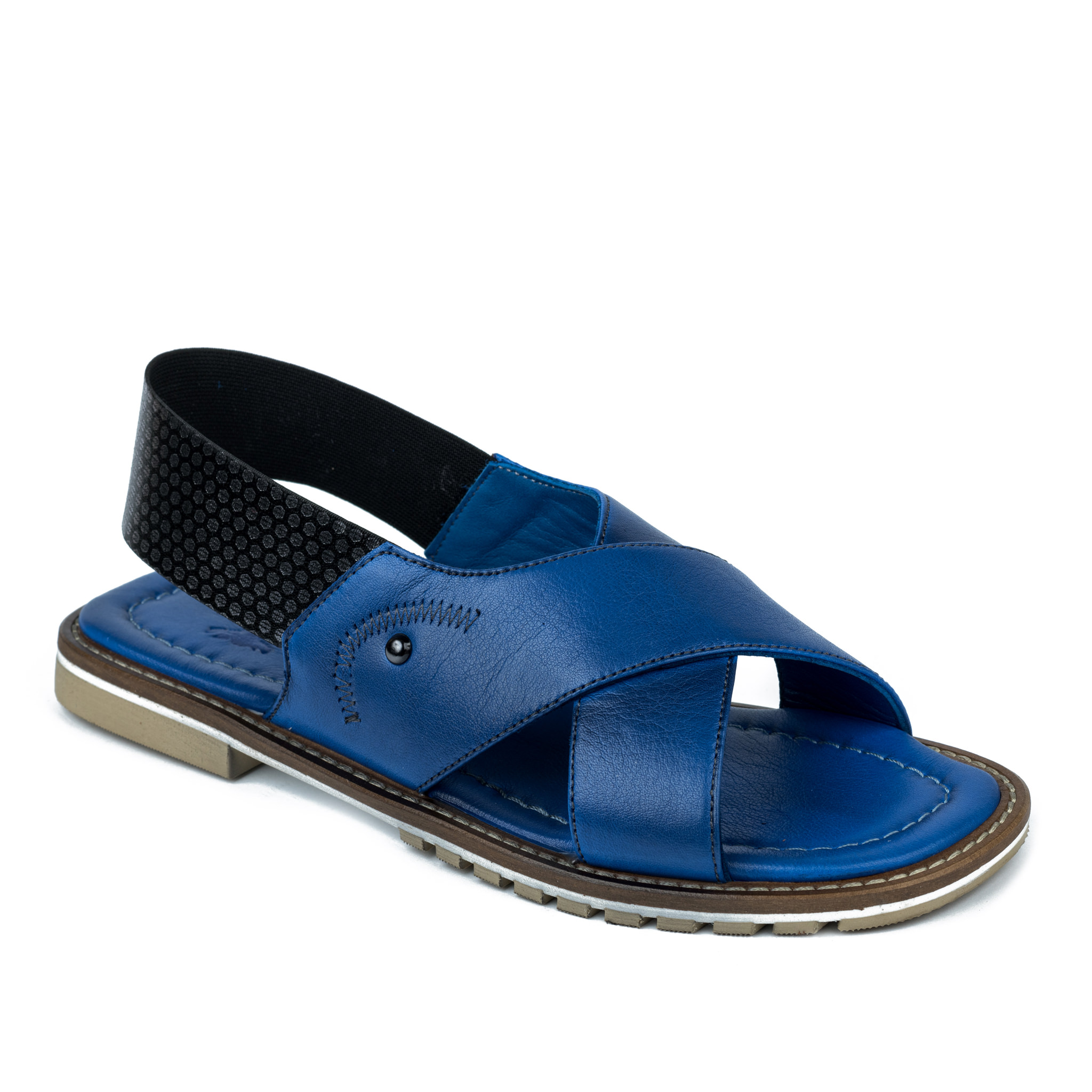 Leather sandals A197 - BLUE