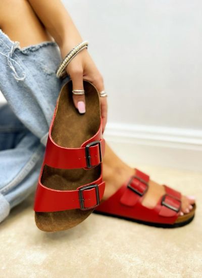 Women Slippers and Mules A246 - RED
