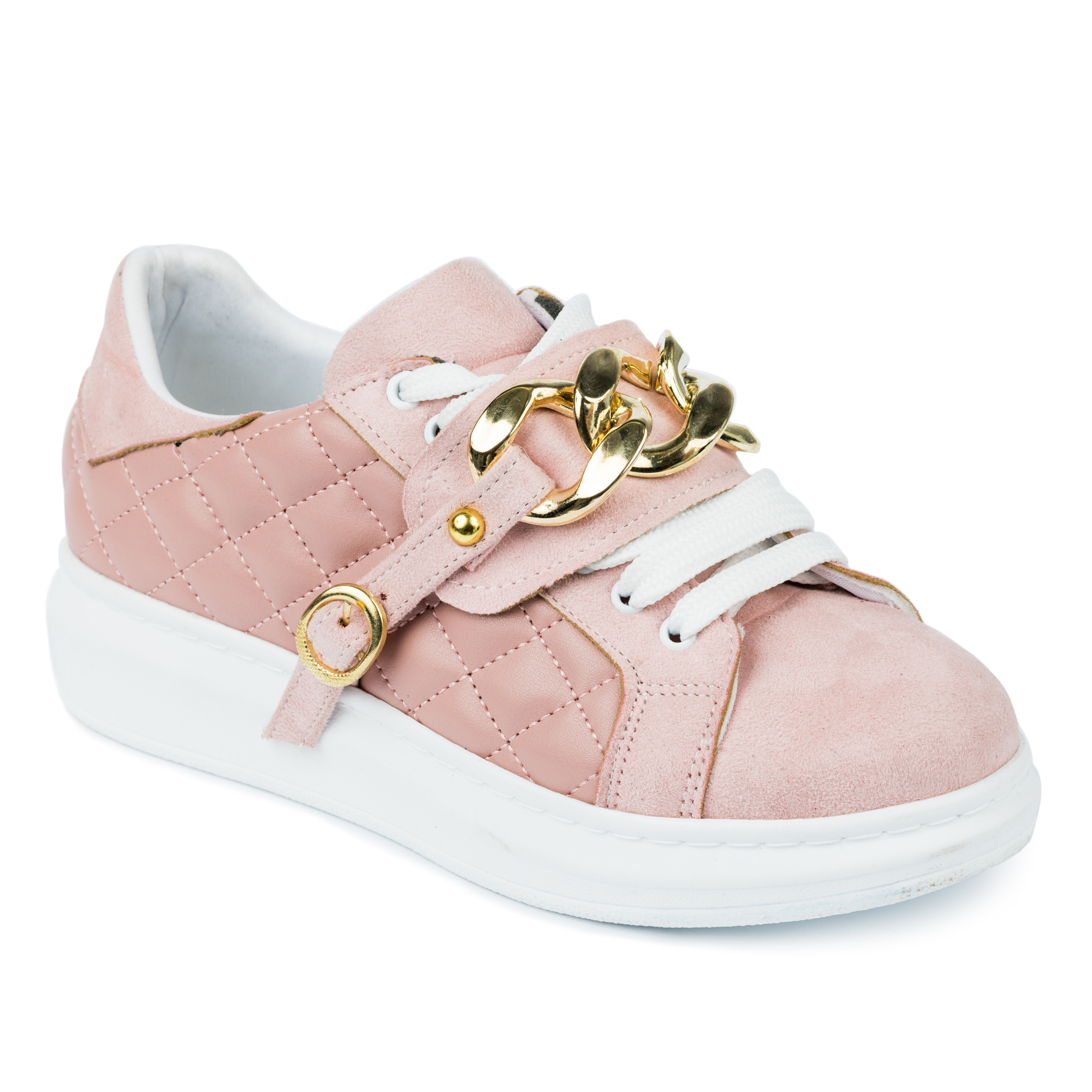 SAW SNEAKERS WITH CHAIN - ROSE