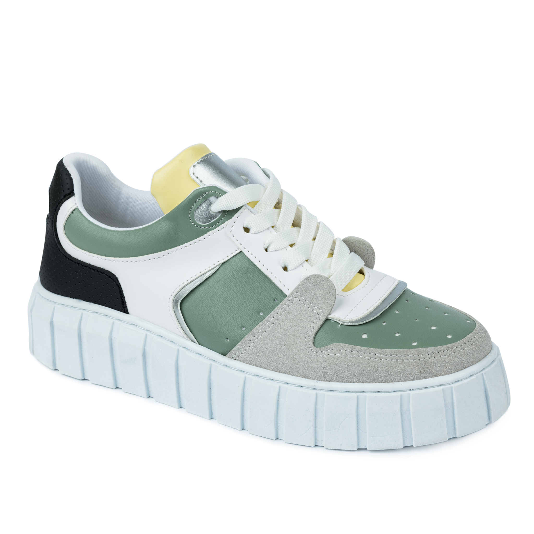 SNEAKERS WITH HIGH SOLE - GREEN