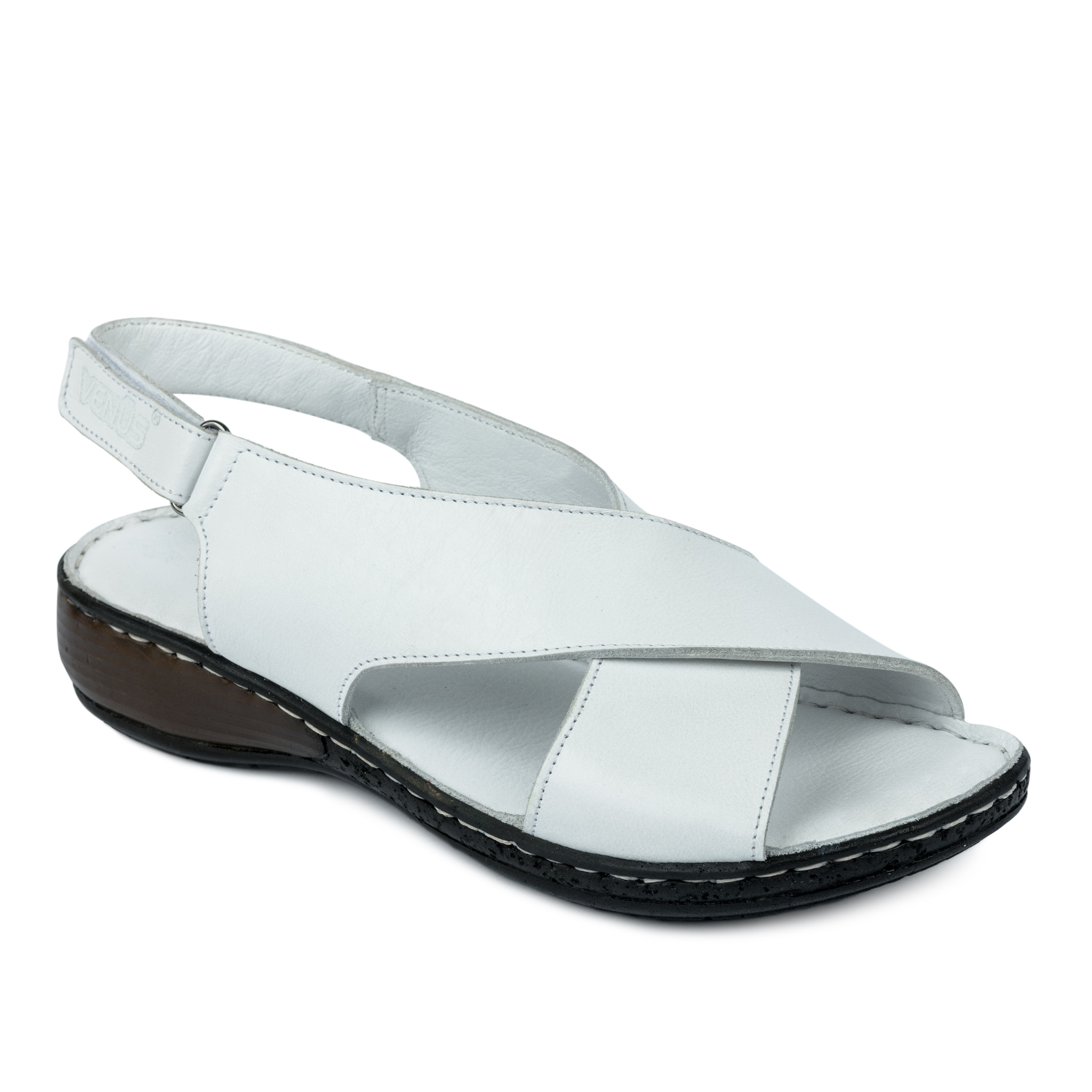 Leather sandals A229 - WHITE