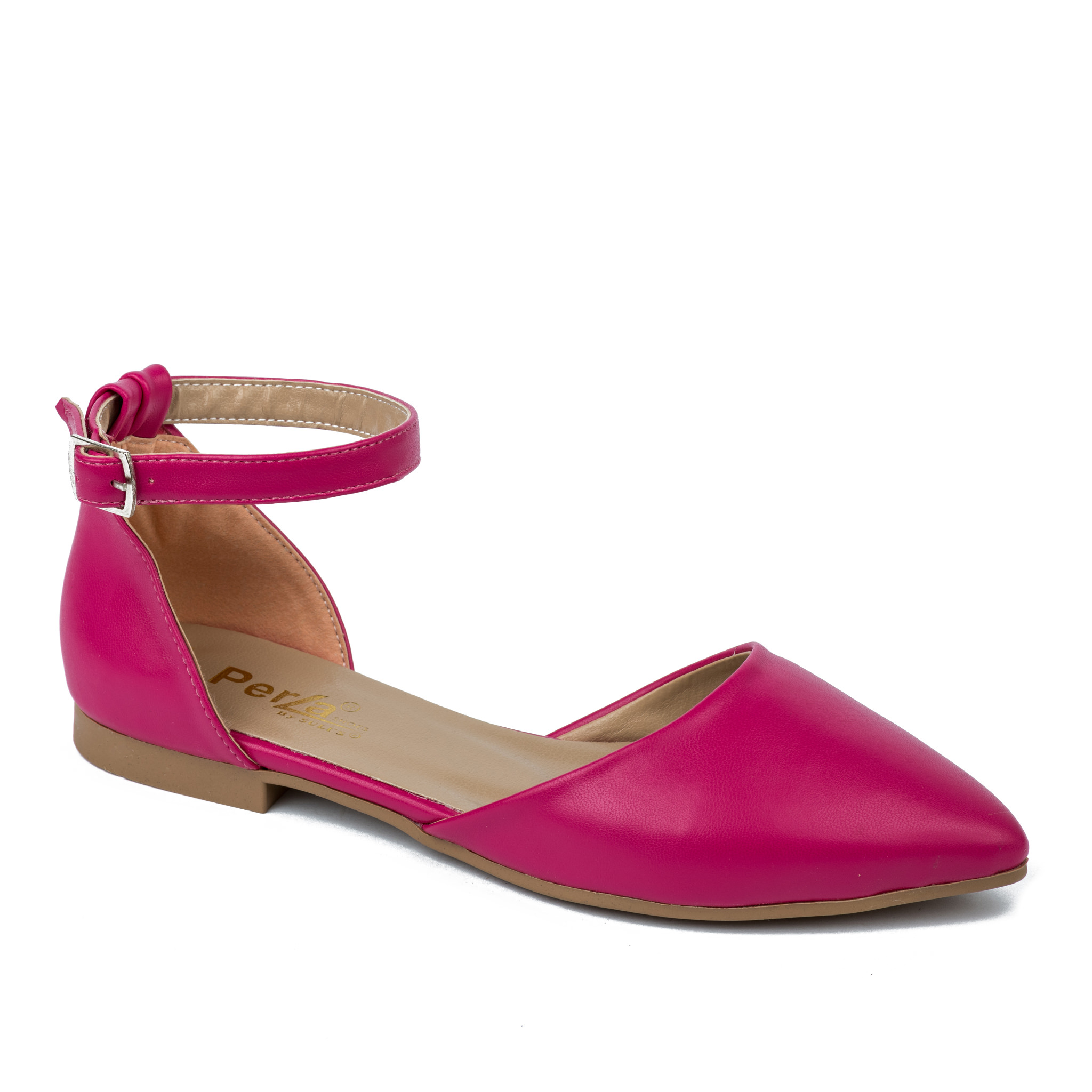 OPEN FLATS WITH BELT - PINK