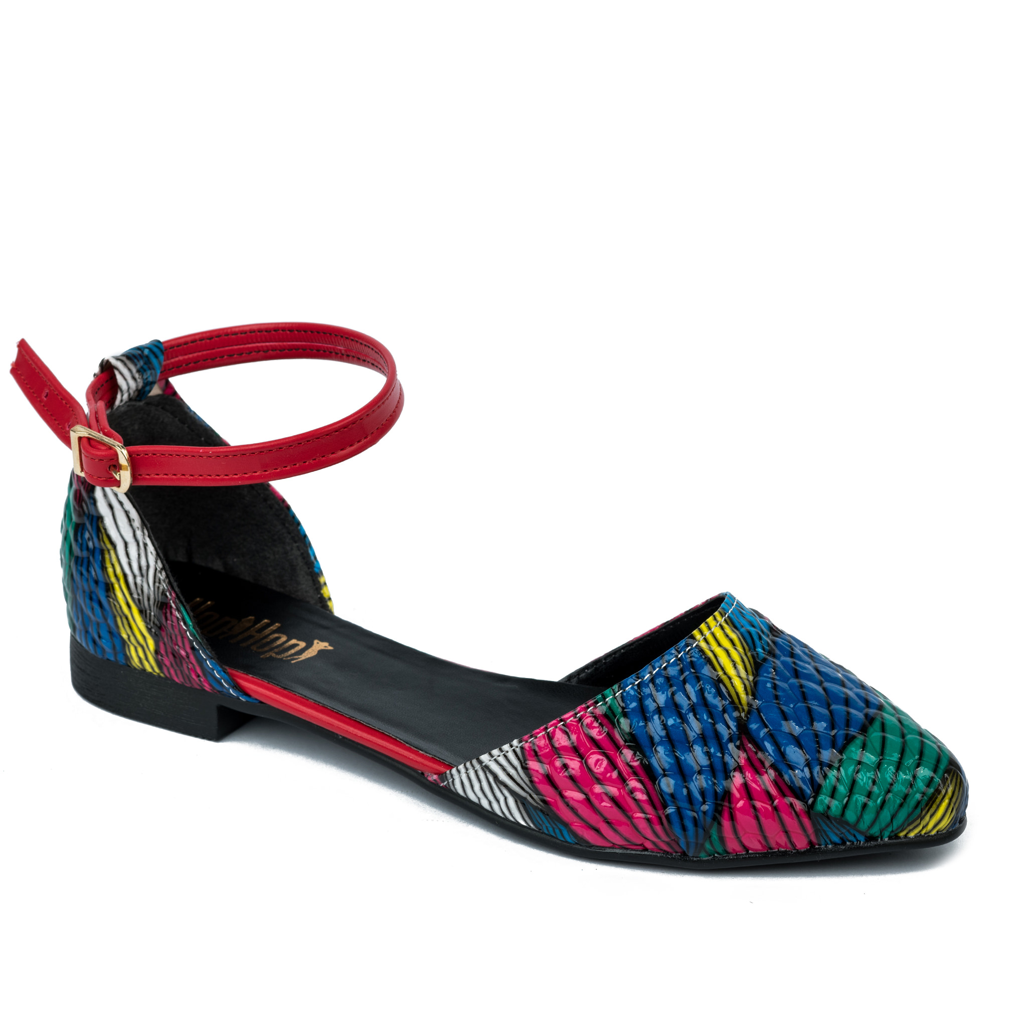 PRINTED FLATS - RED/BLUE