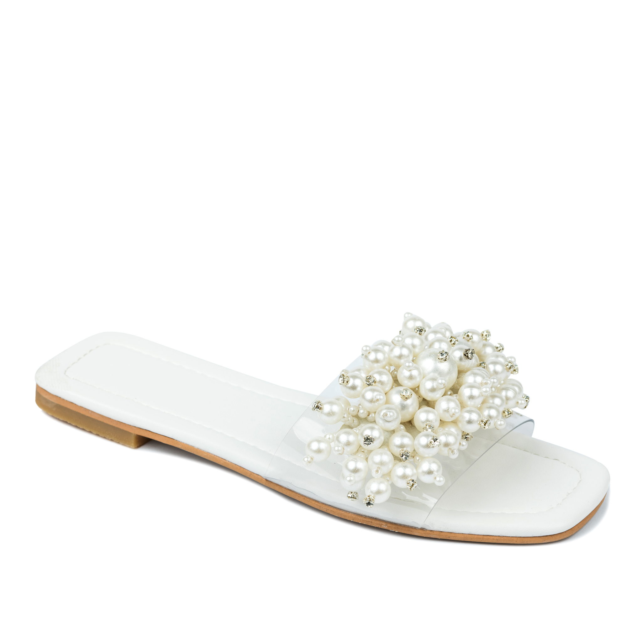 Women Slippers and Mules A307 - WHITE