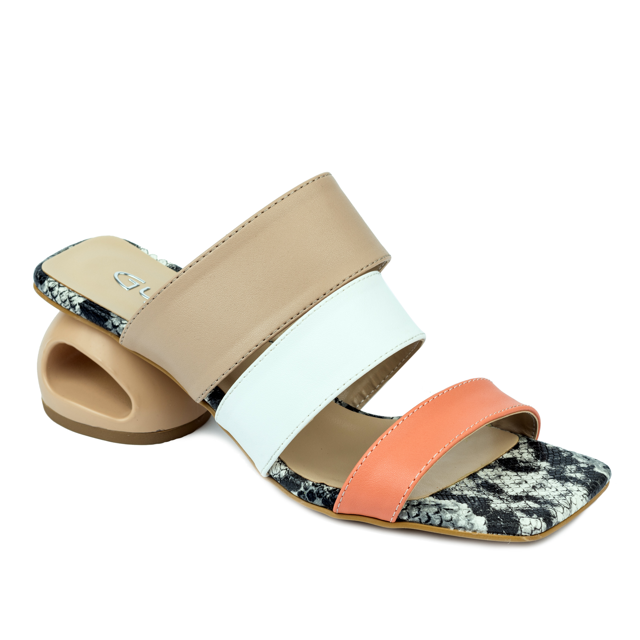 Women Slippers and Mules A411 - BEIGE