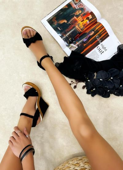Women sandals A522 - BLACK