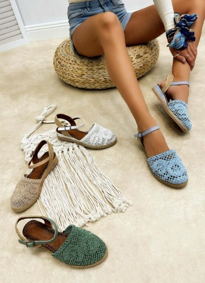 Women espadrilles and slip-ons A524 - BLUE