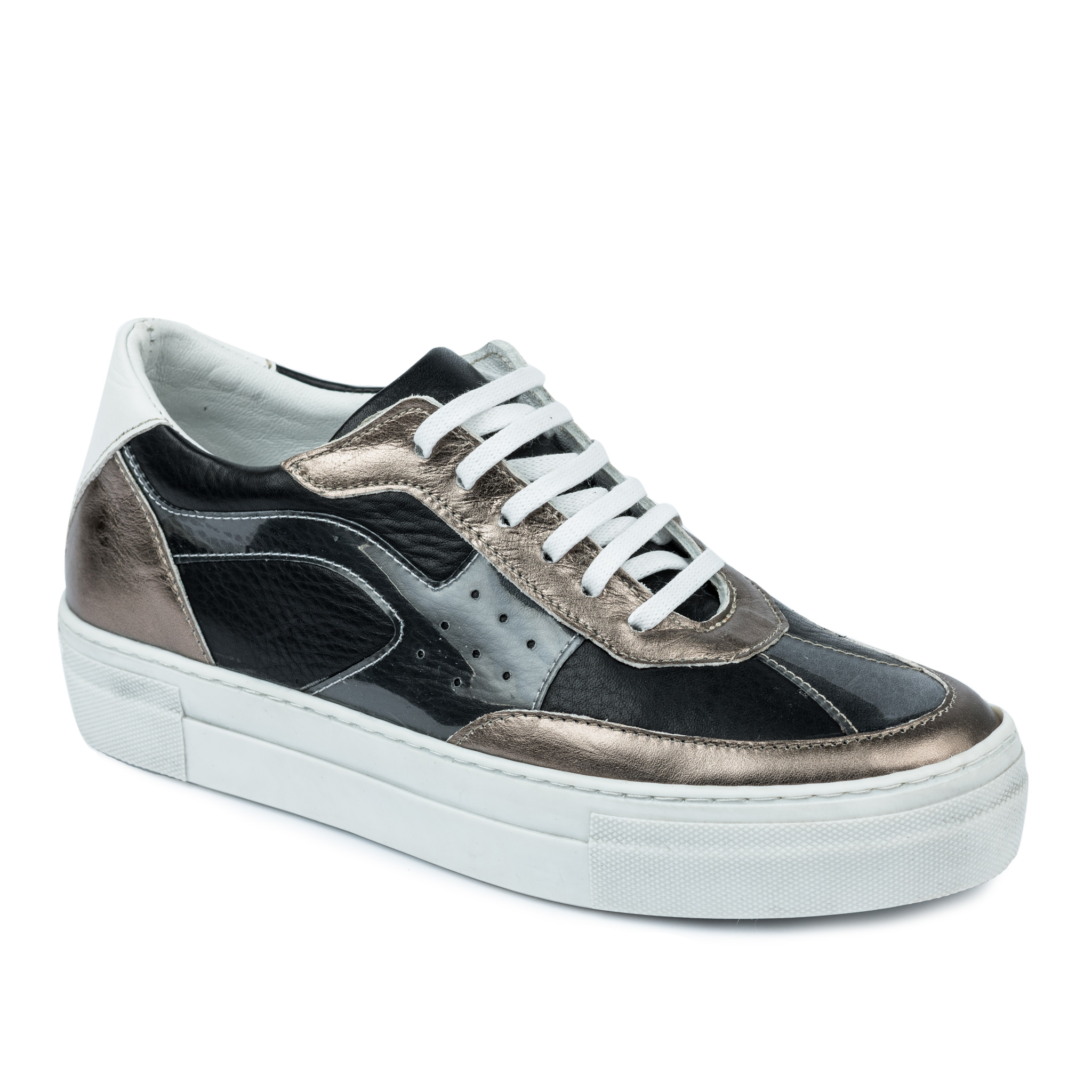 Leather sneakers A541 - GRAFIT