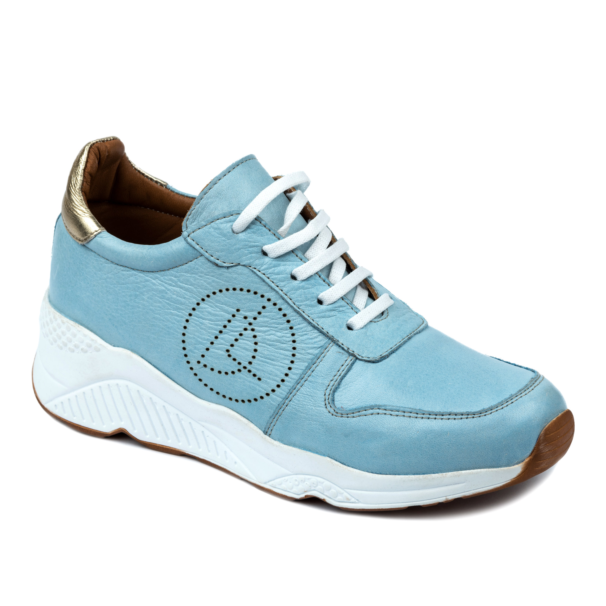 Leather sneakers A543 - BLUE