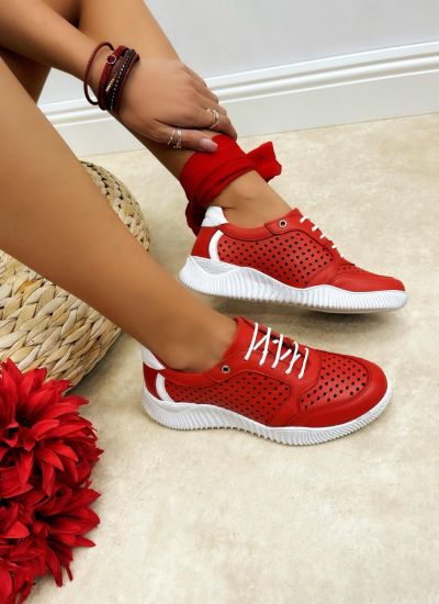 Women sneakers A544 - RED
