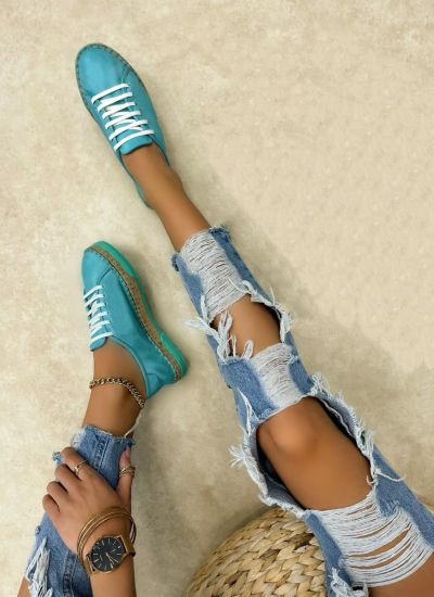 Women sneakers A545 - TURQUOISE