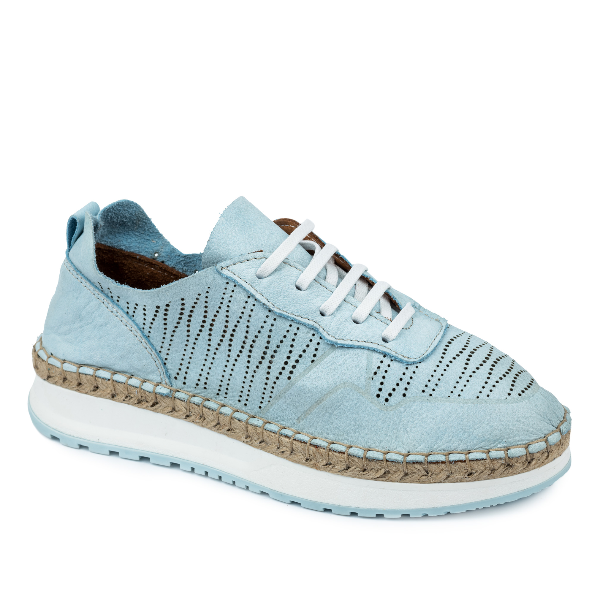 Leather sneakers A546 - BLUE