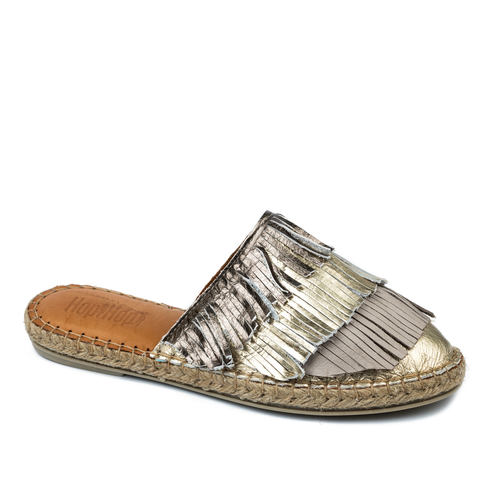 Leather slippers A564 - GOLD