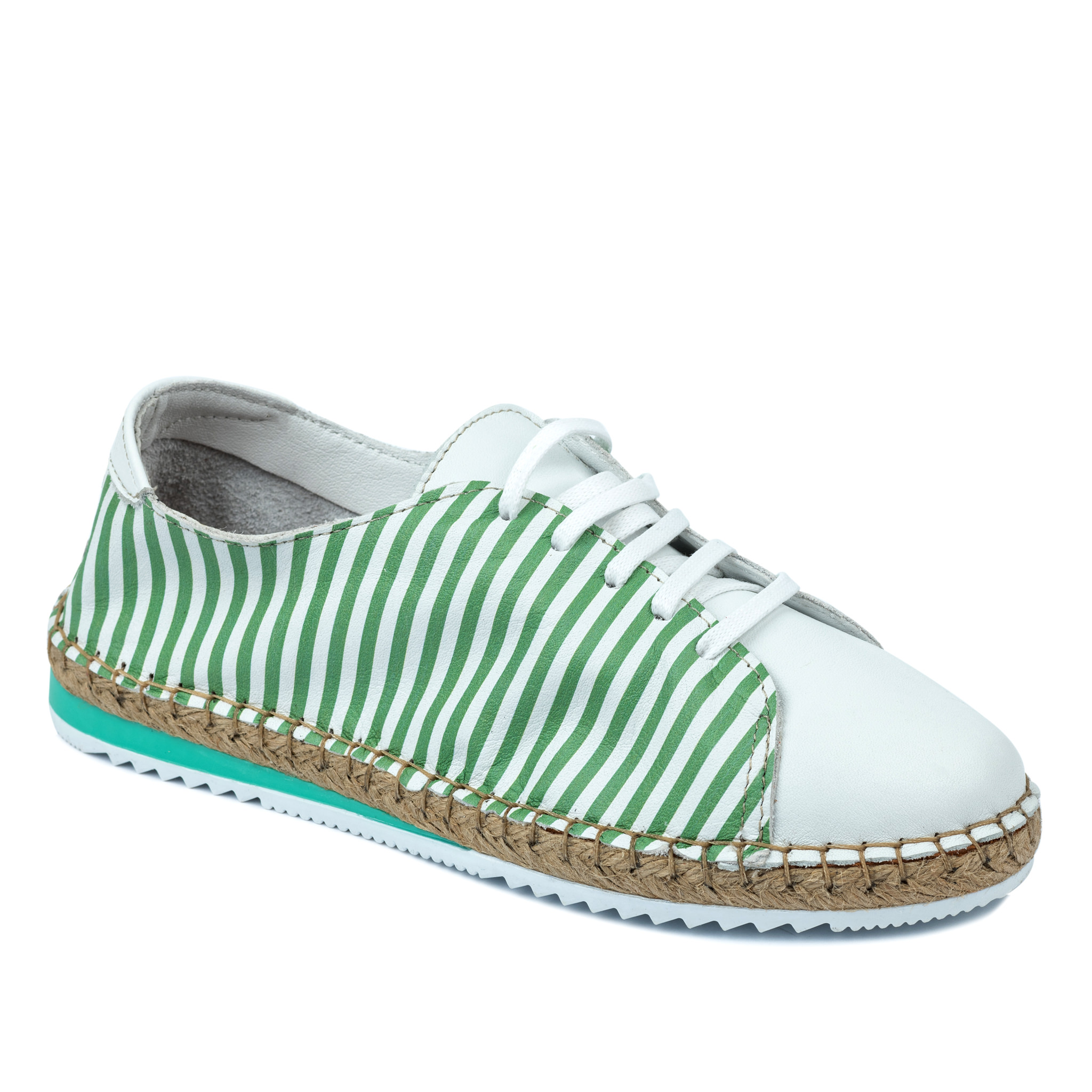 Leather espadrilles A570 - GREEN