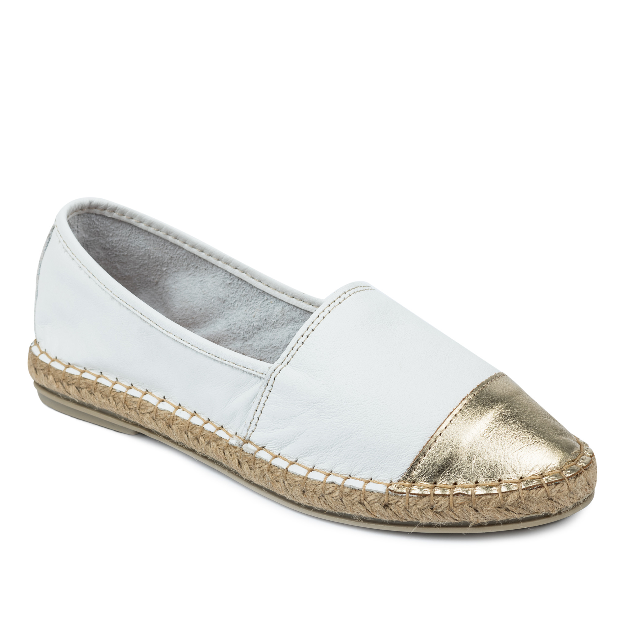 Leather espadrilles A579 - WHITE
