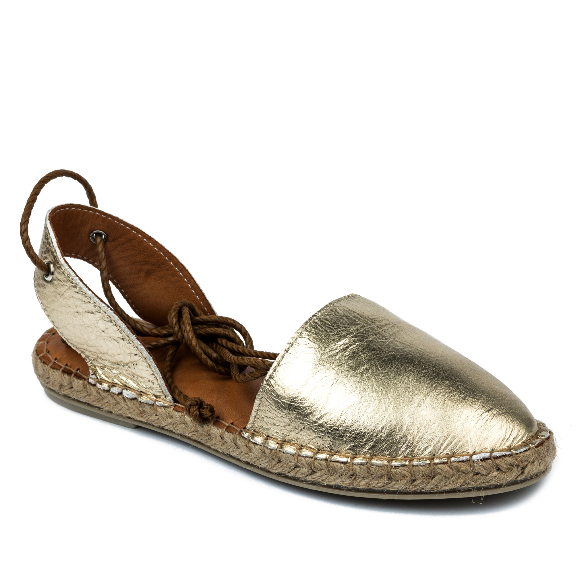 Leather espadrilles A584 - GOLD