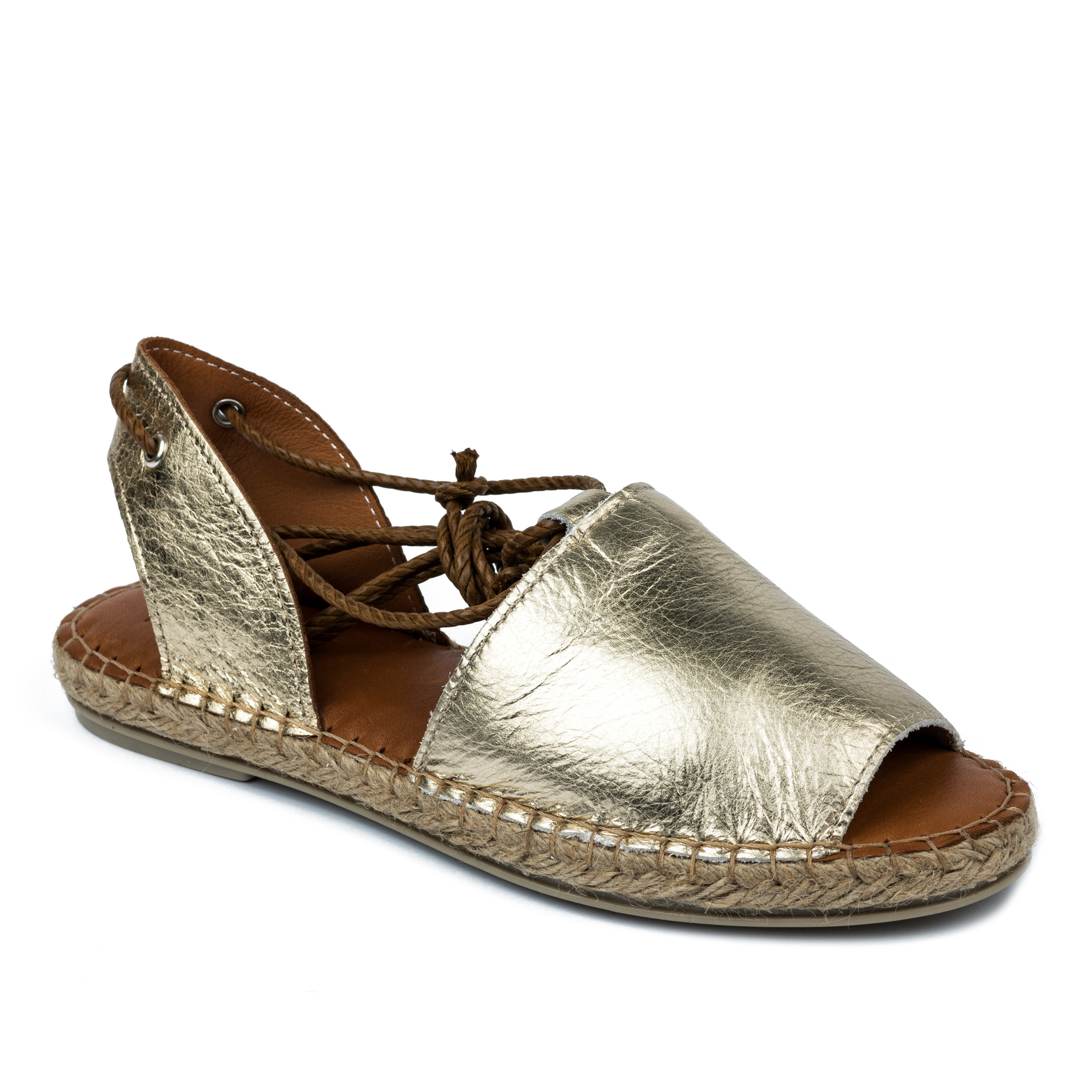 Leather espadrilles A585 - GOLD