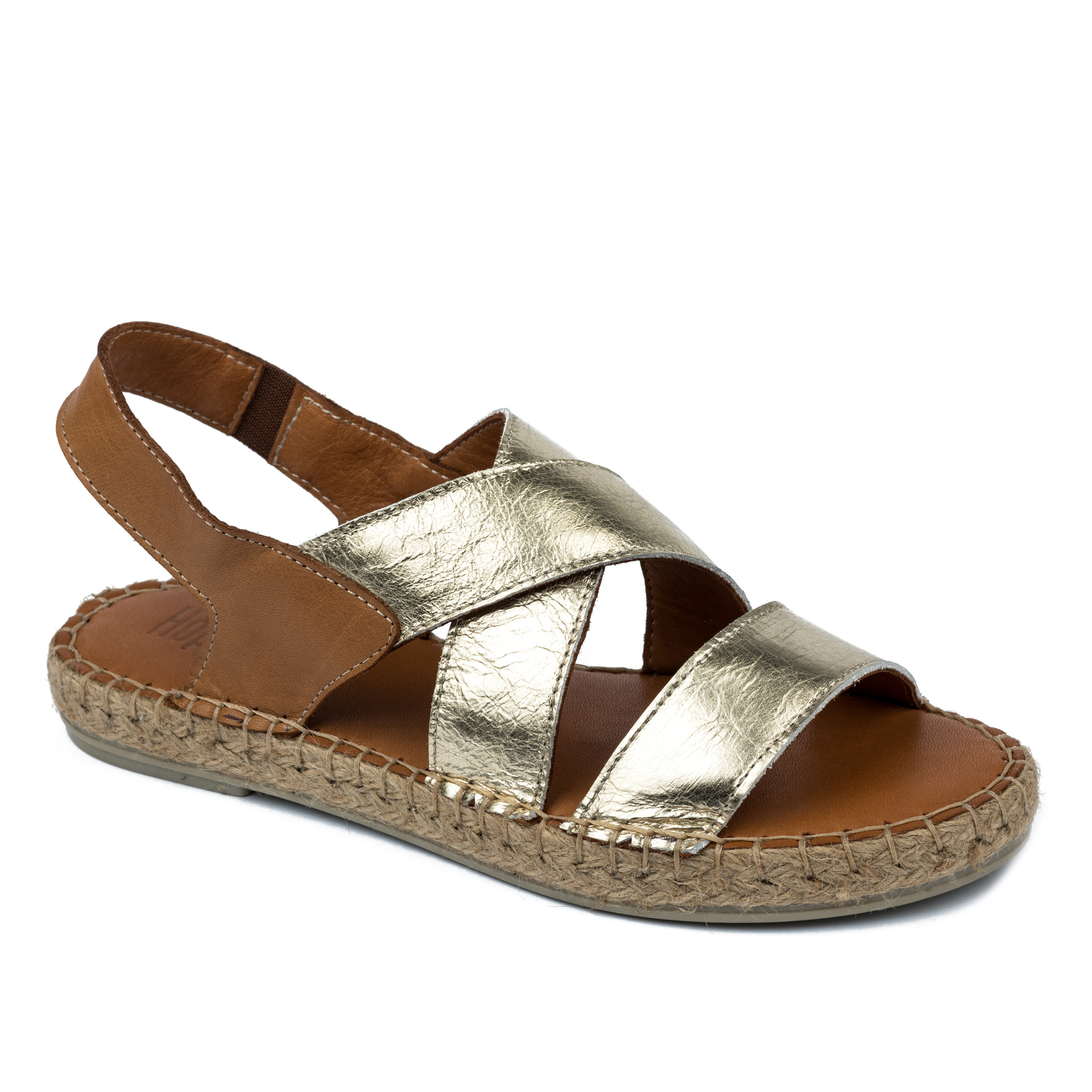 Leather espadrilles A586 - GOLD