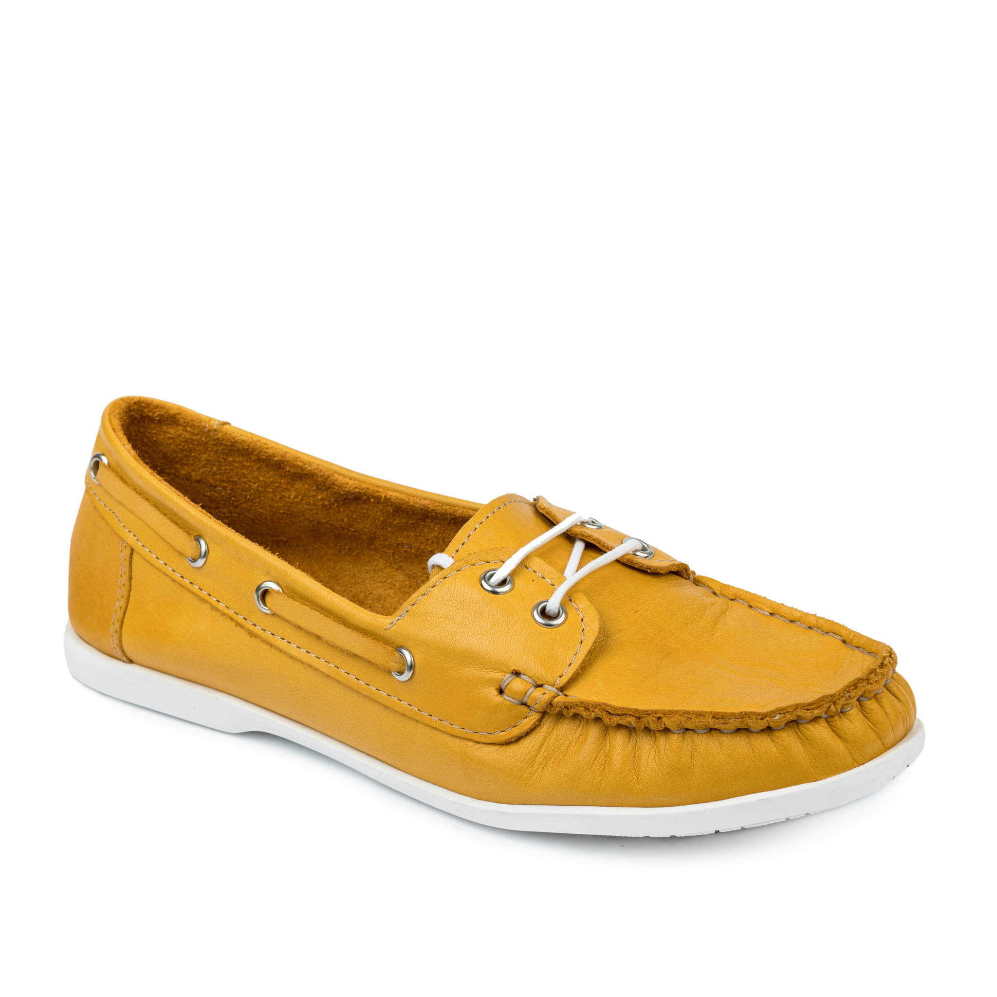 Leather moccasins A596 - OCHRE