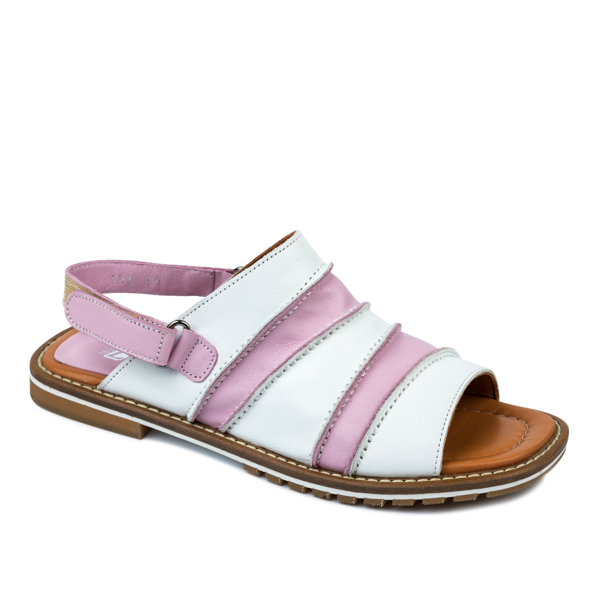 Leather sandals A645 - ROSE