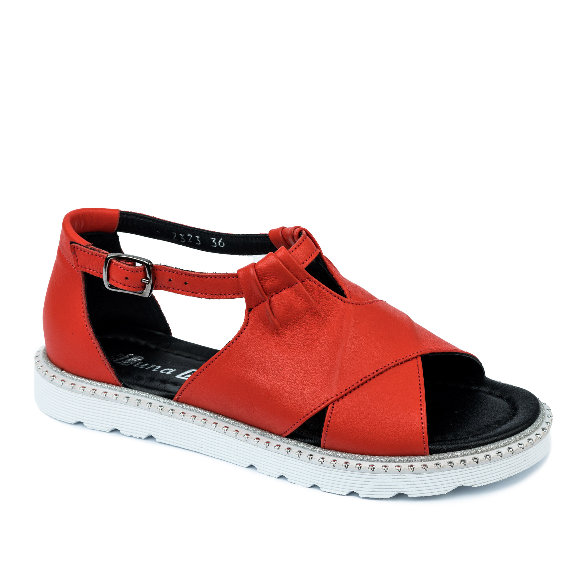 Leather sandals A650 - RED