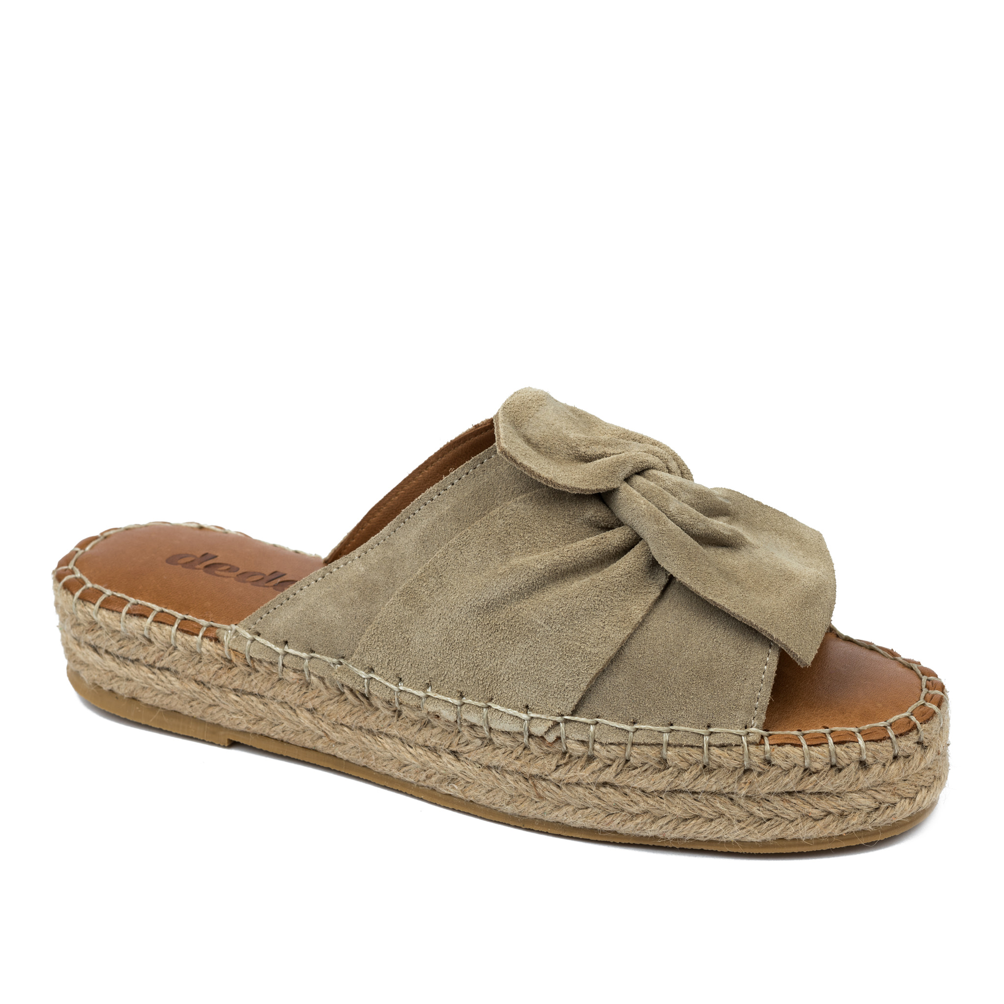 Leather slippers A658 - BEIGE