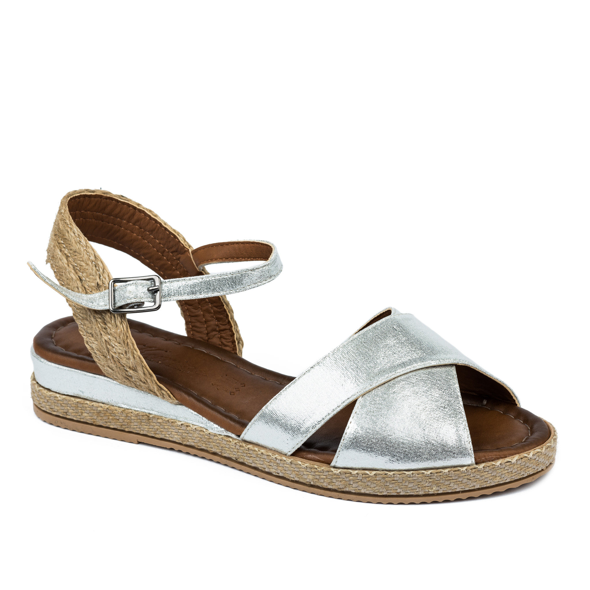 Women espadrilles and slip-ons A665 - SILVER