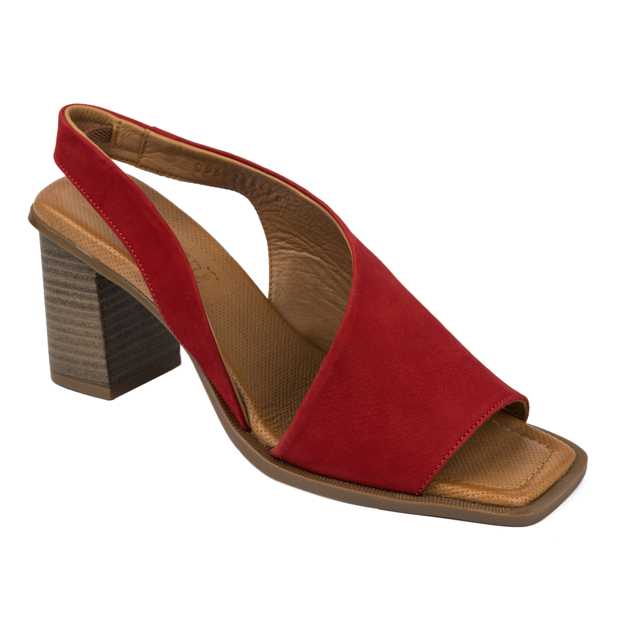 Leather sandals A675 - RED