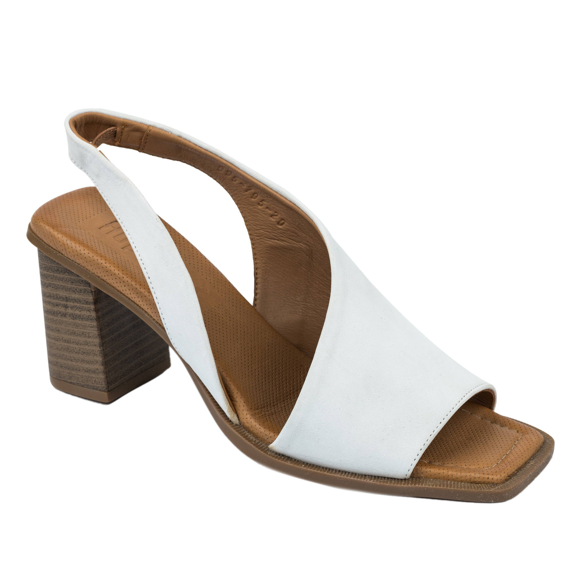 Leather sandals A675 - WHITE