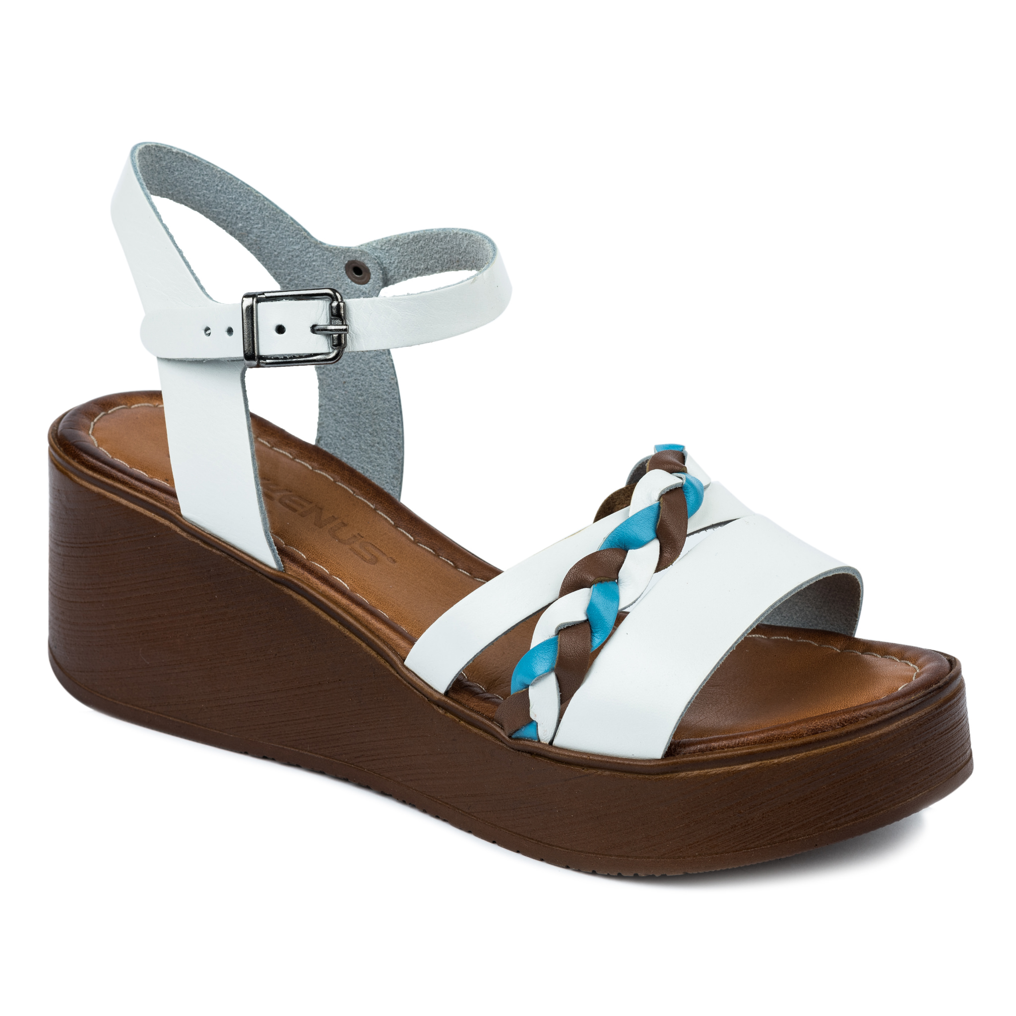 Leather sandals A679 - WHITE