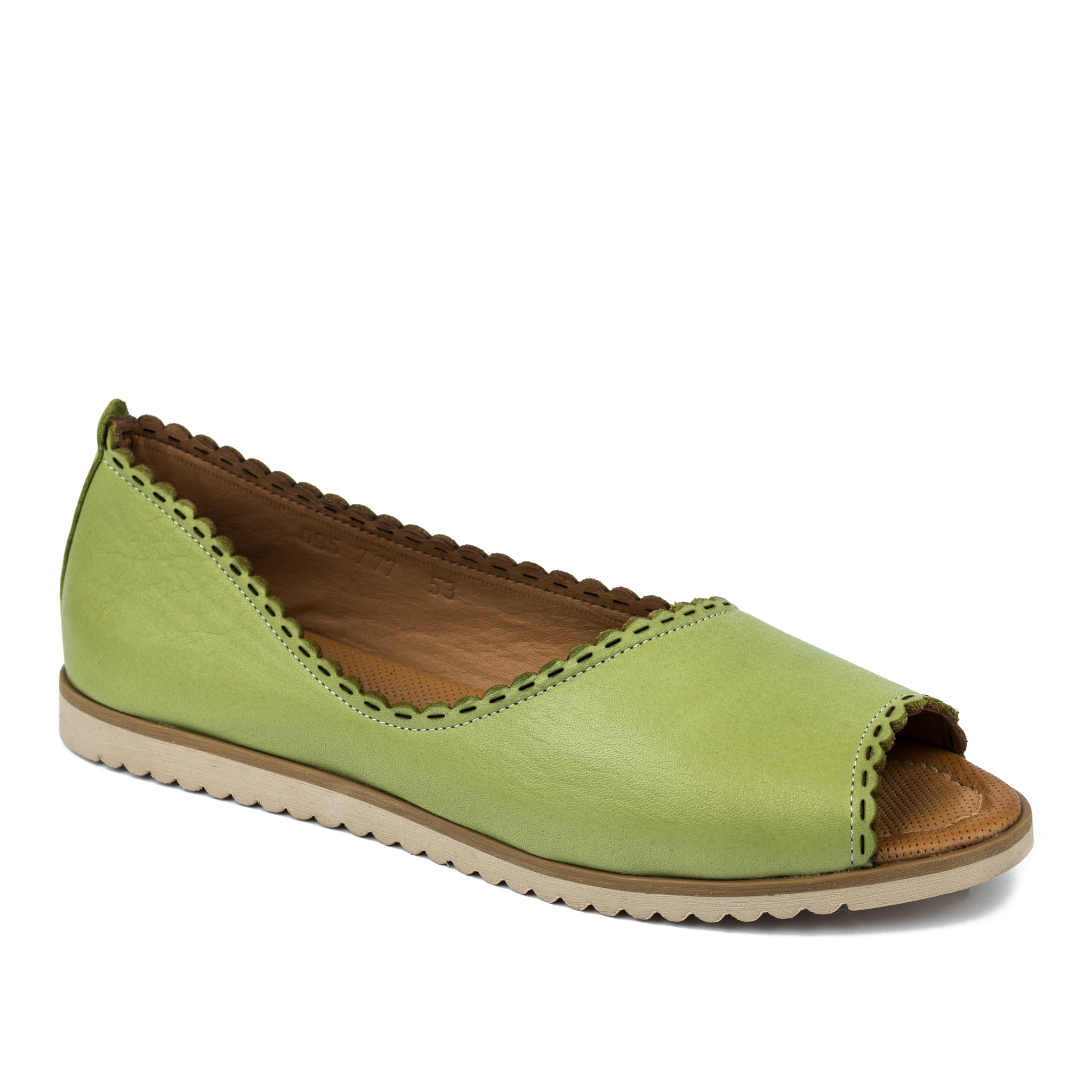 Leather sandals A680 - GREEN