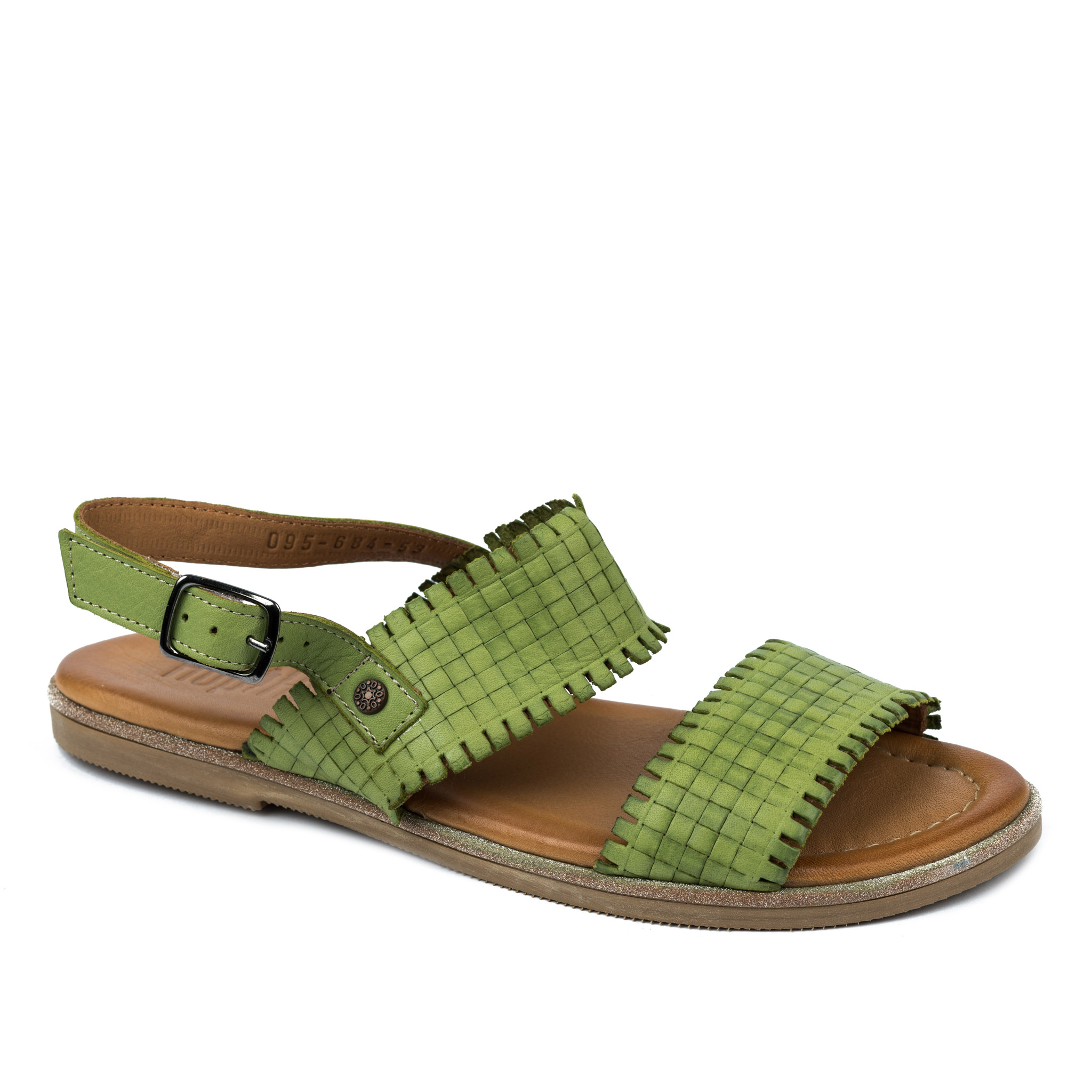 Leather sandals A684 - GREEN