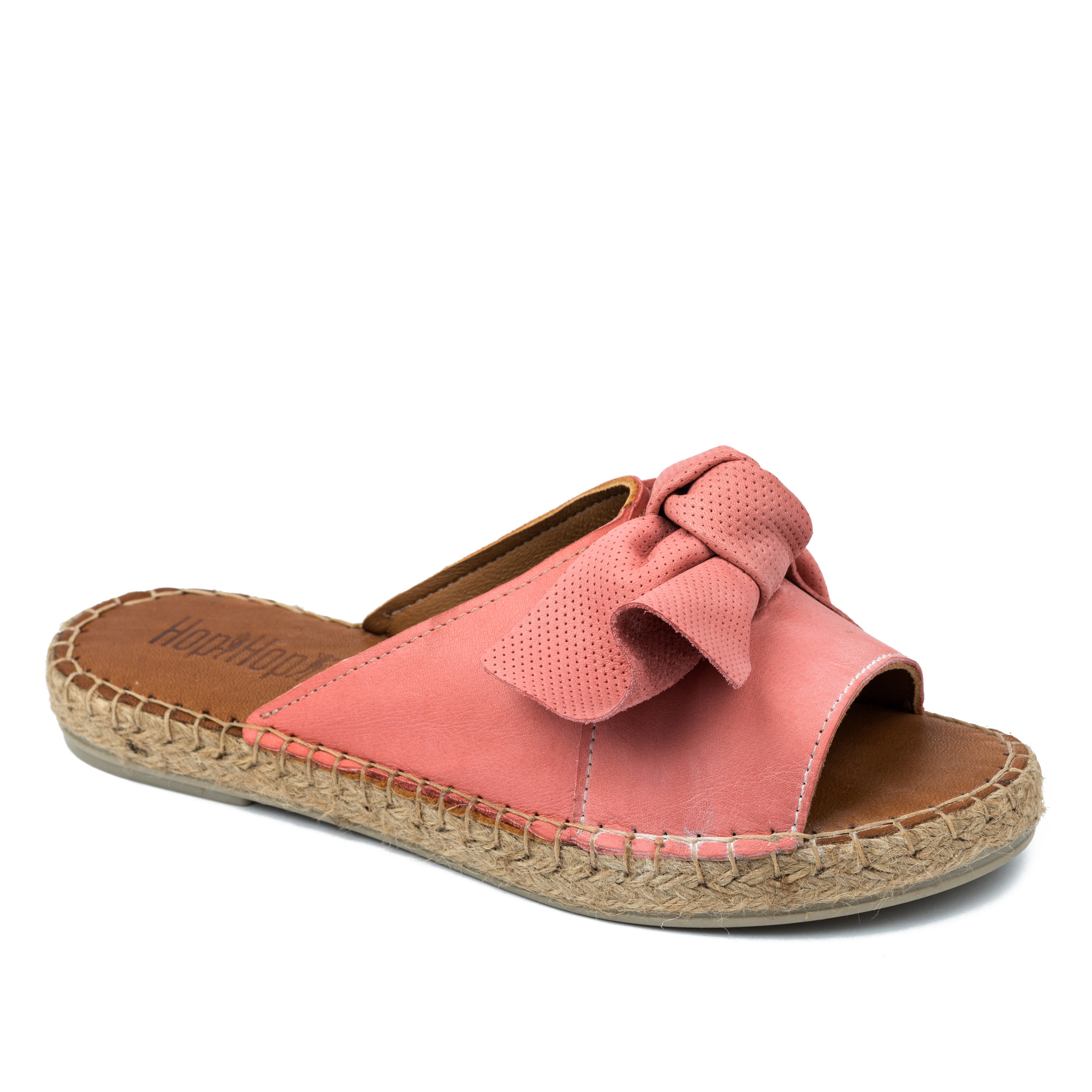 Leather slippers DOINA - ROSE