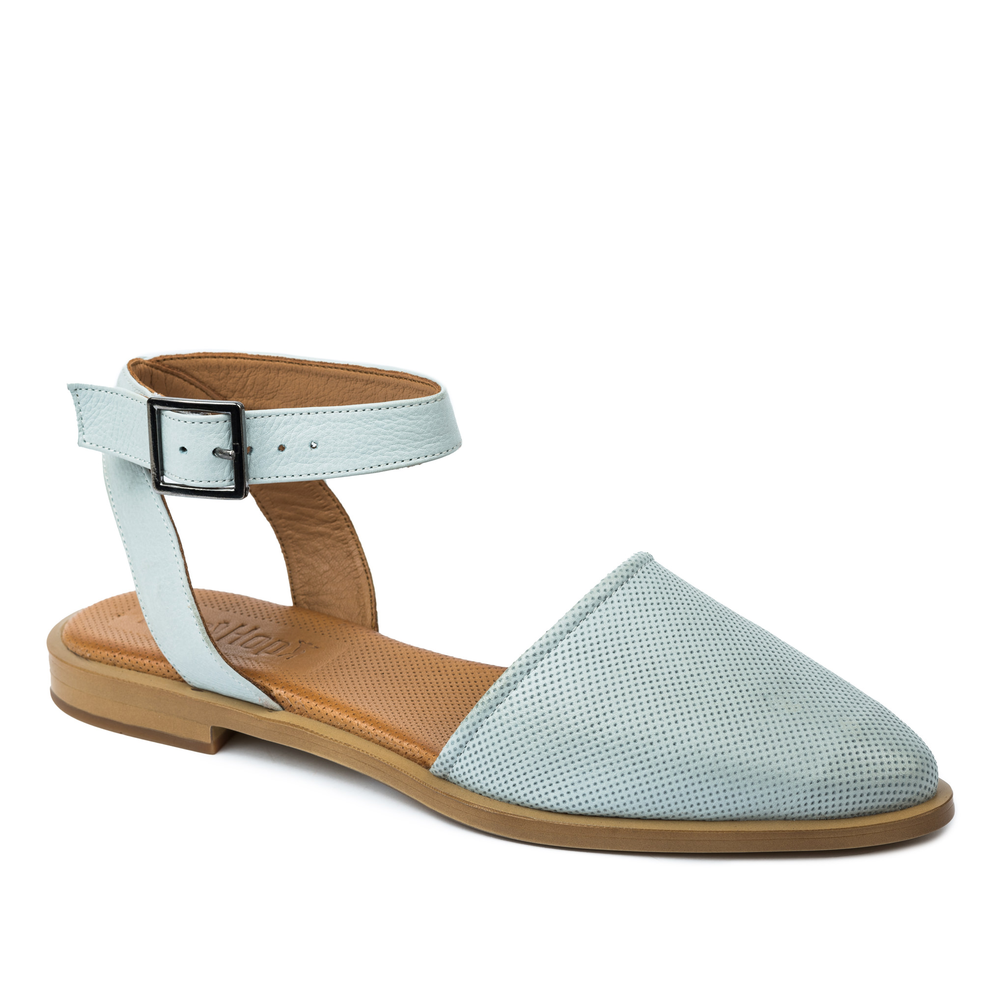 Leather sandals A697 - BLUE