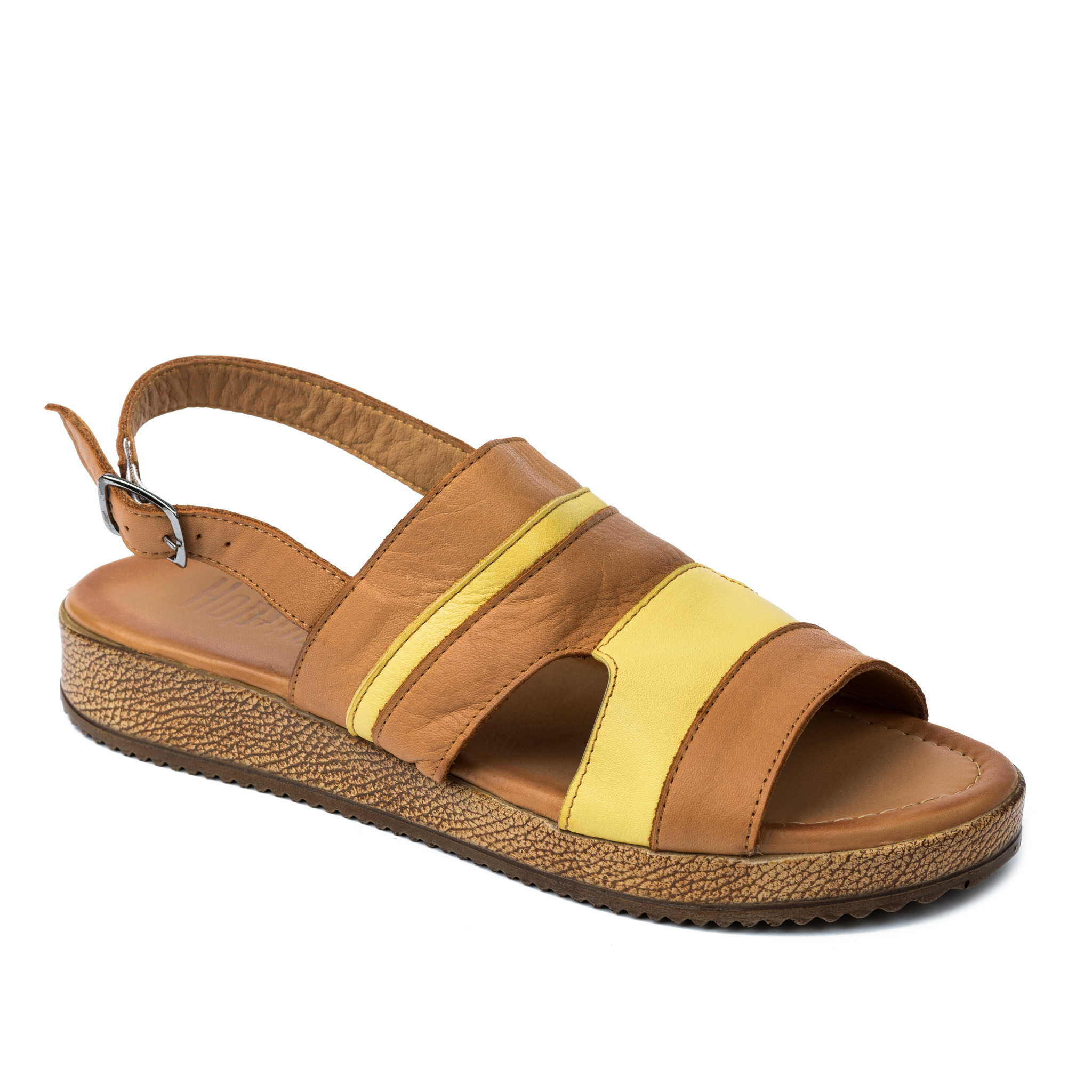 Leather sandals A699 - YELLOW