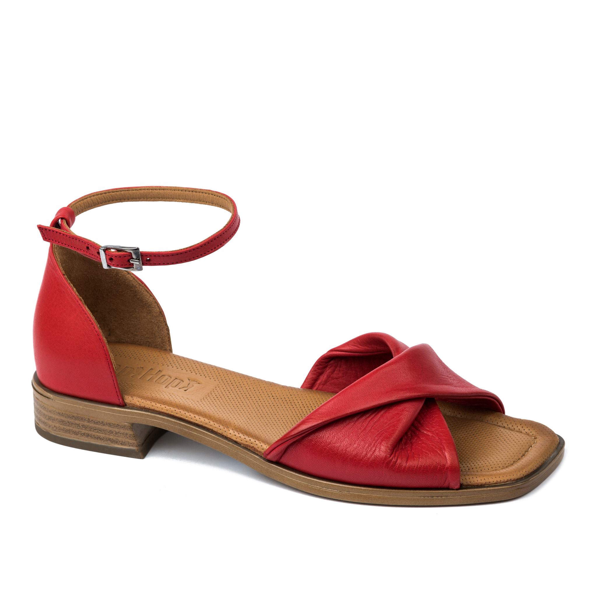 Leather sandals A701 - RED