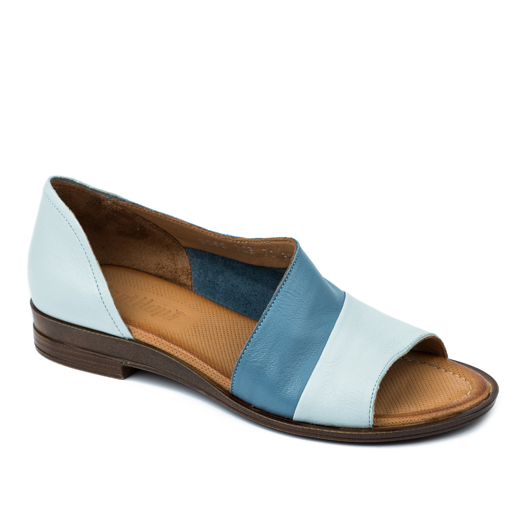 Leather sandals A706 - BLUE