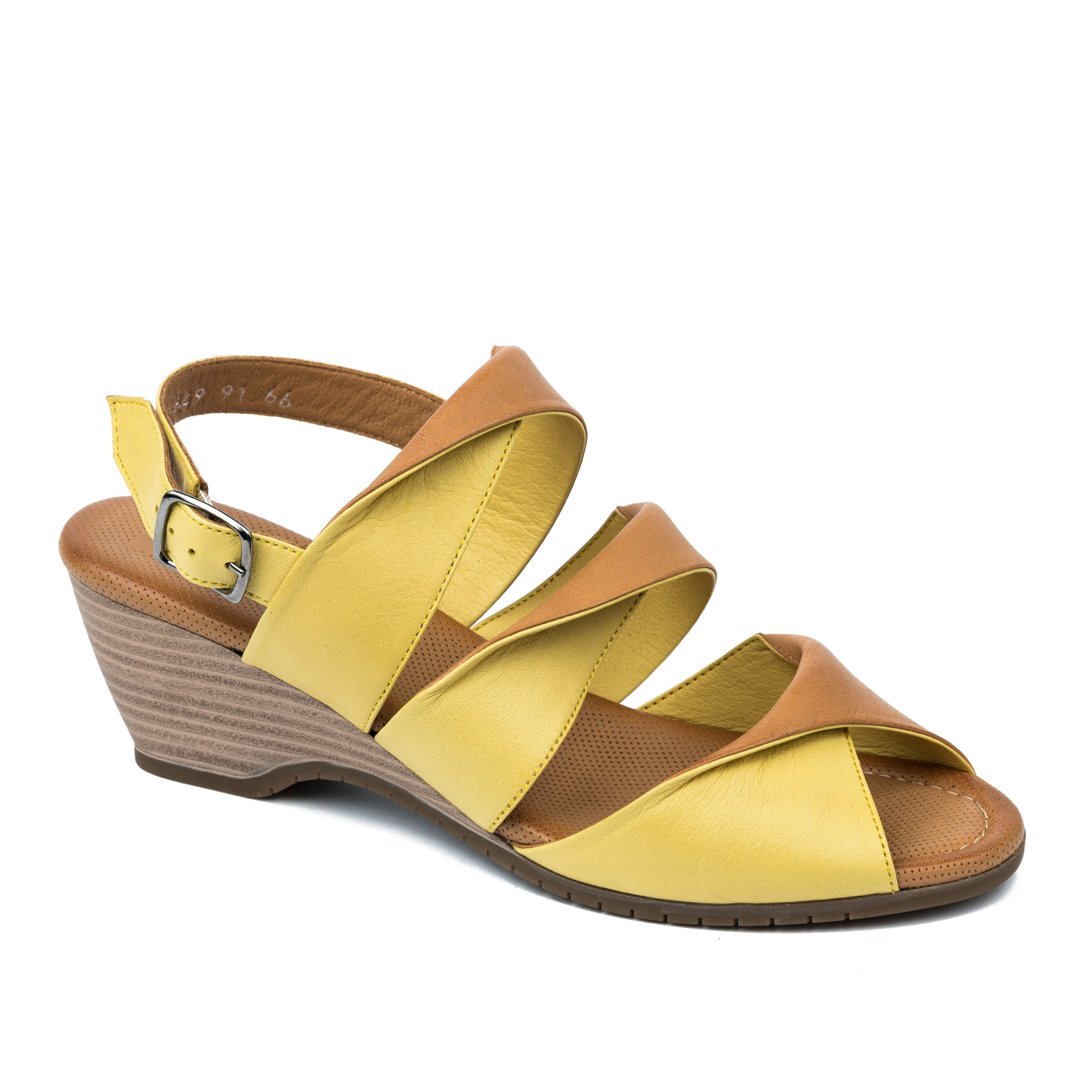 Leather sandals A709 - YELLOW