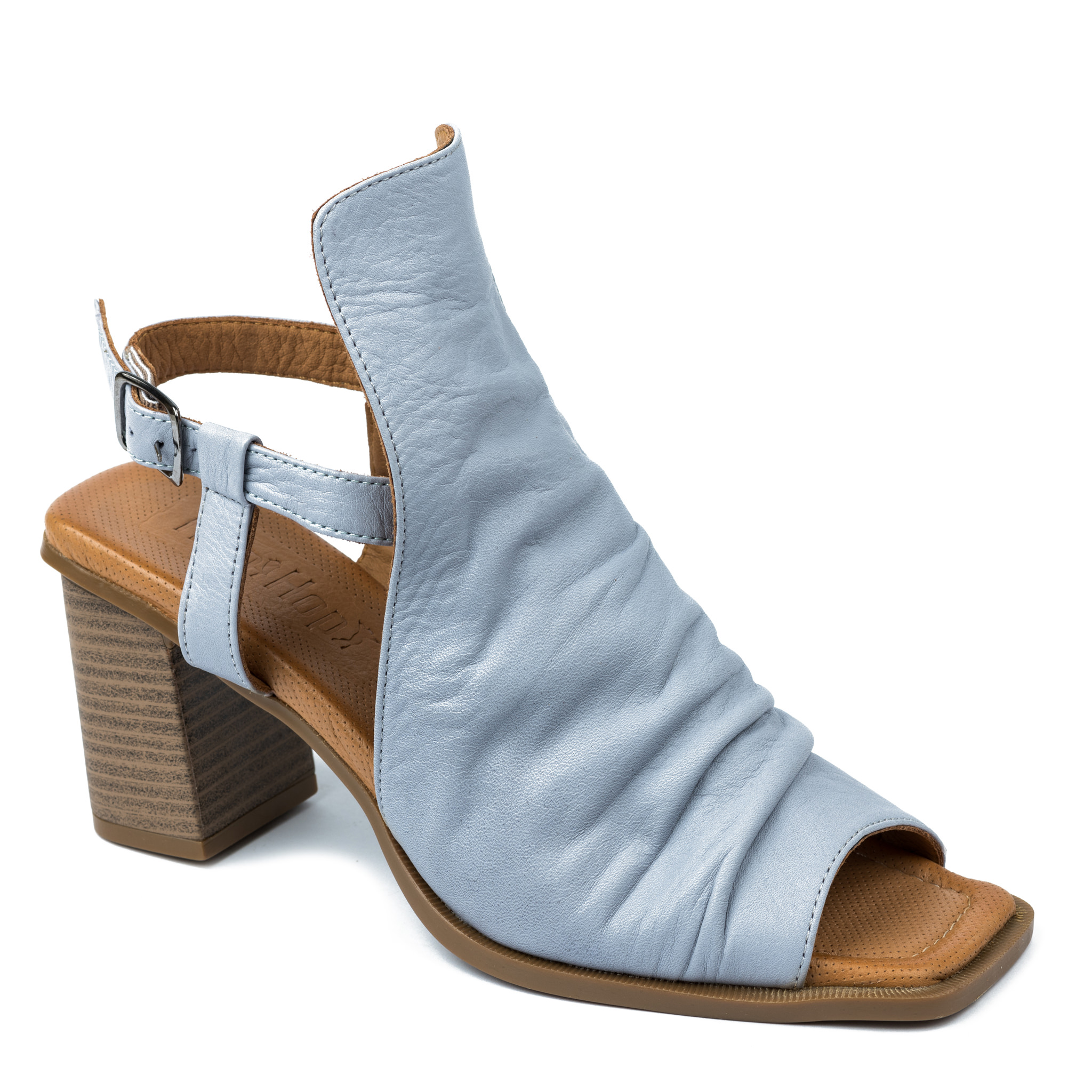Leather sandals A710 - BLUE