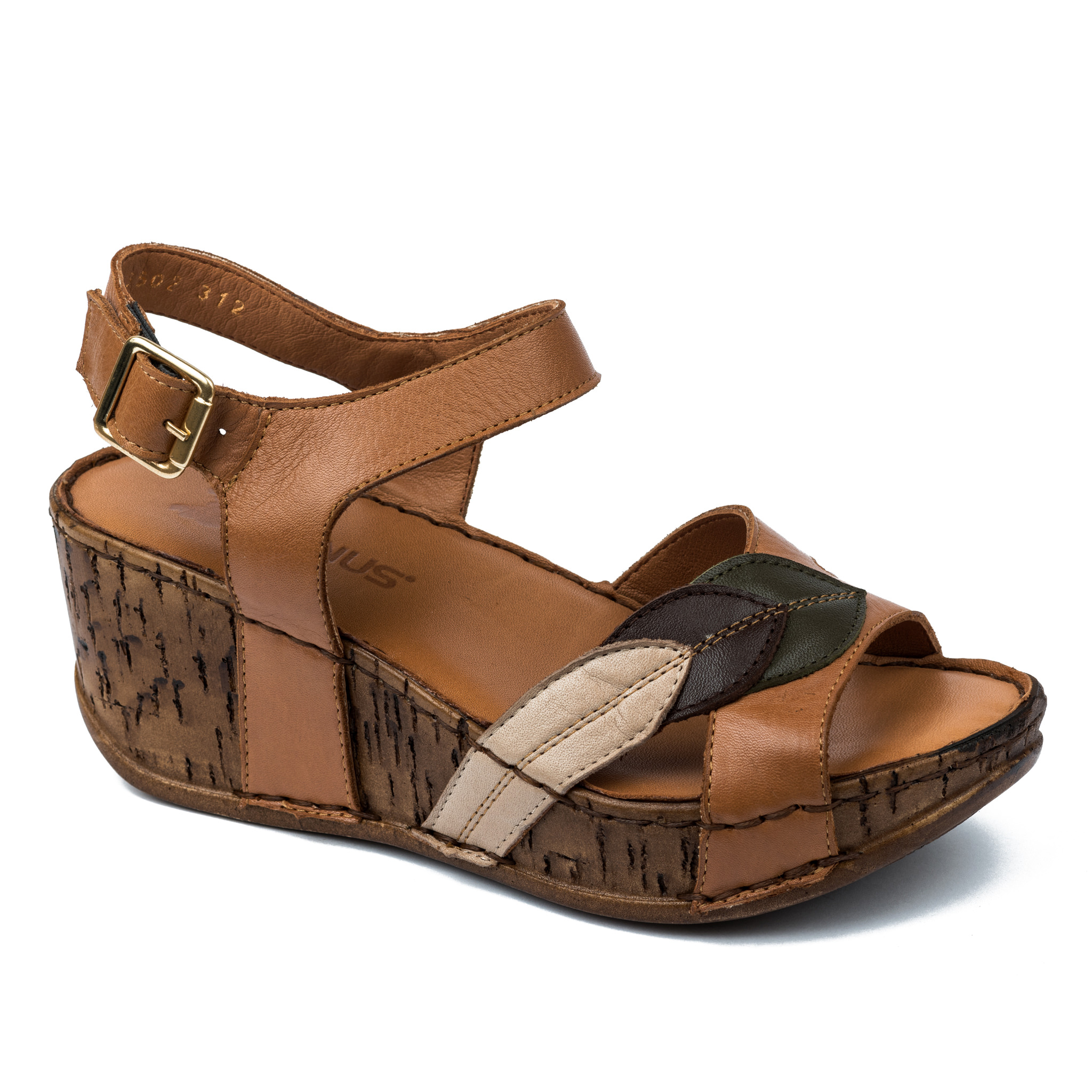 Leather sandals A232 - CAMEL