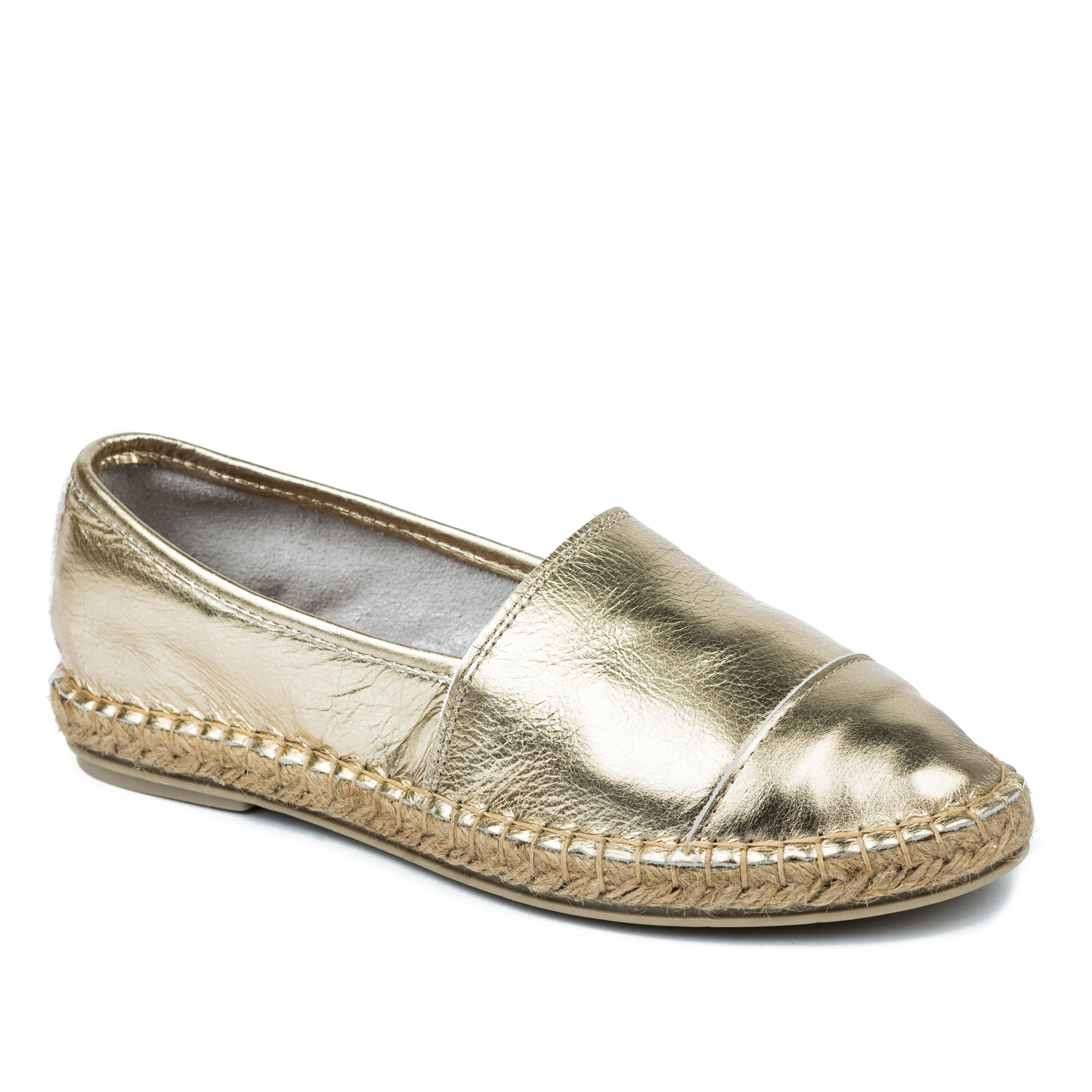 Leather espadrilles A579 - GOLD