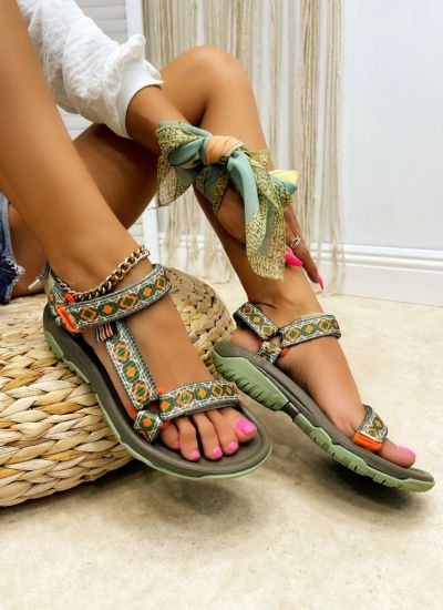 Women sandals A776 - GREEN