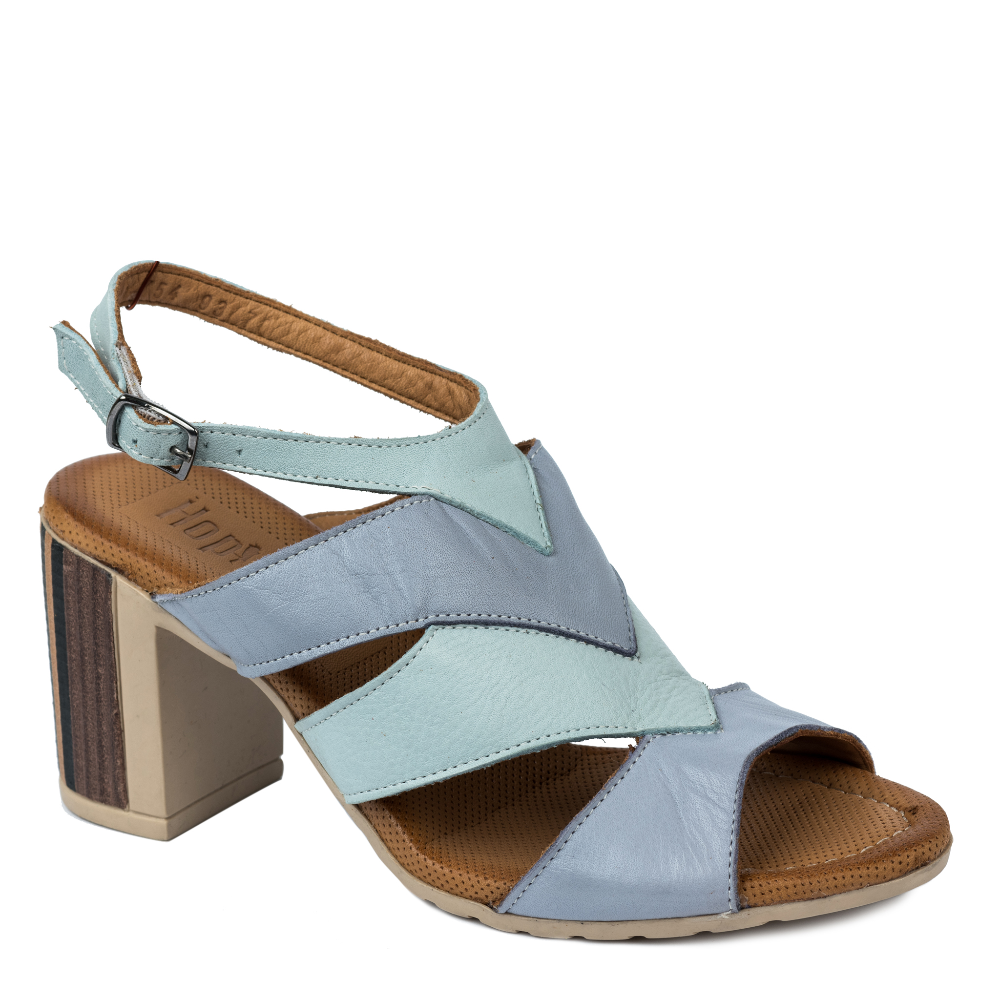 Leather sandals A787 - BLUE