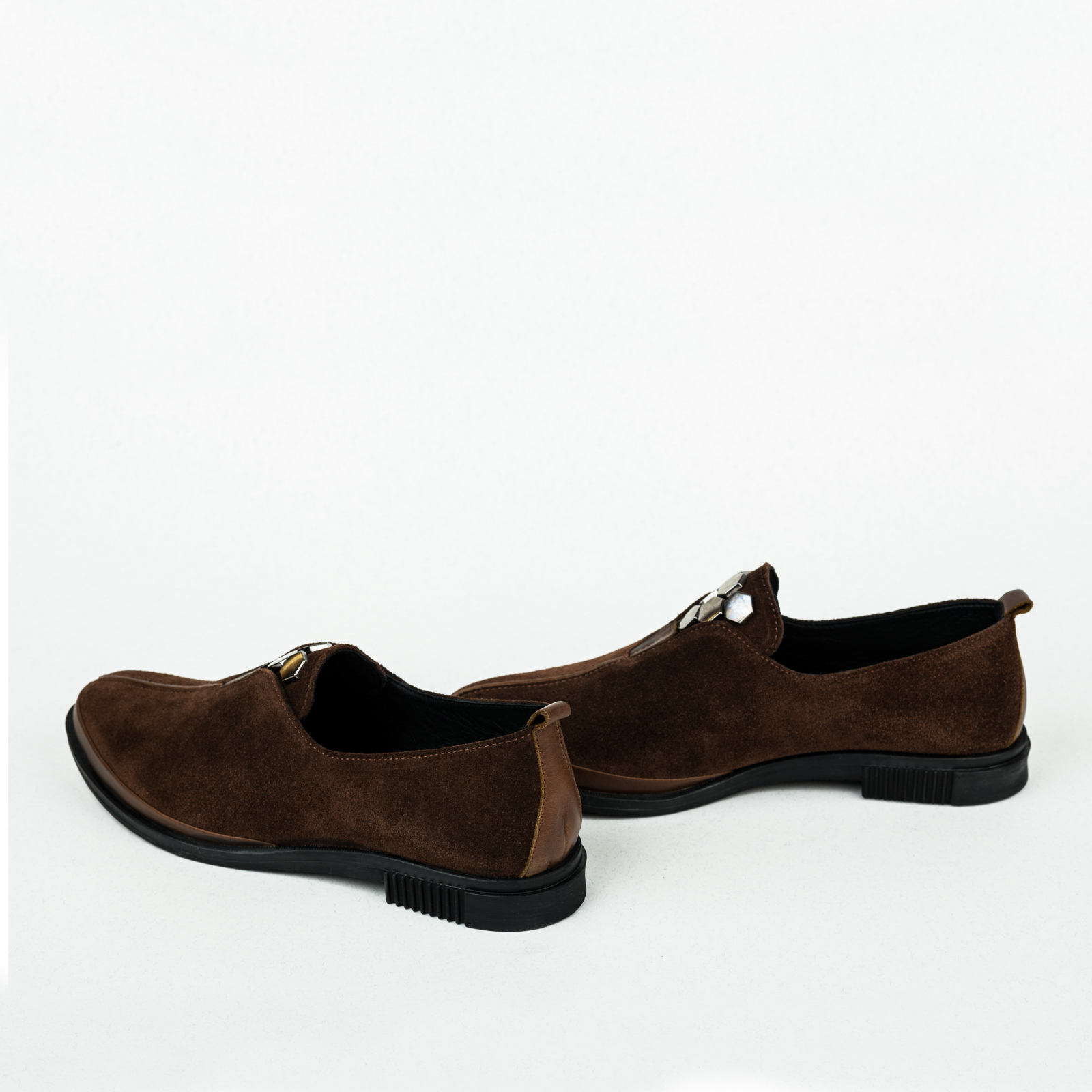 Leather shoes & flats B015 - BROWN