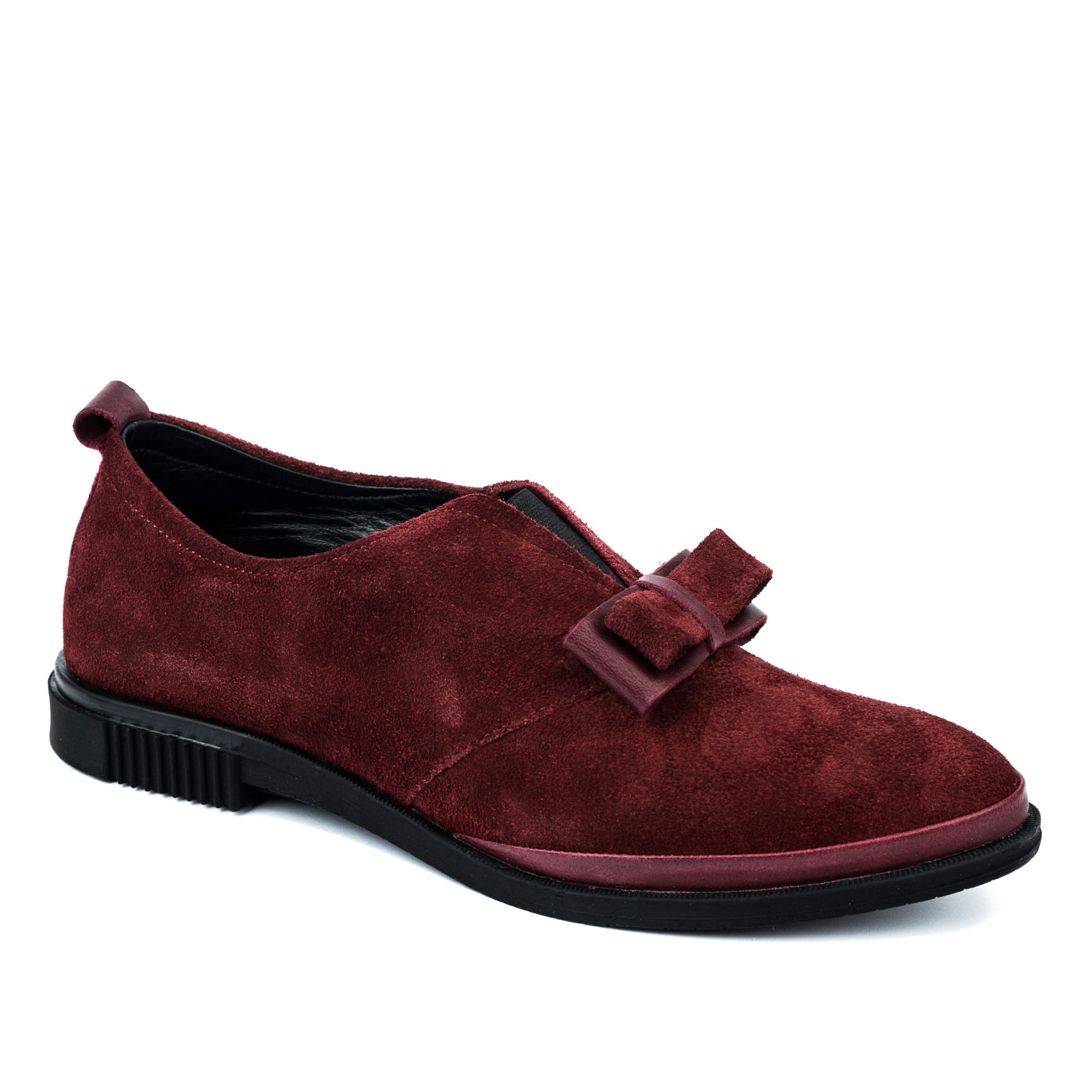 Leather shoes & flats SHIZA - WINE RED