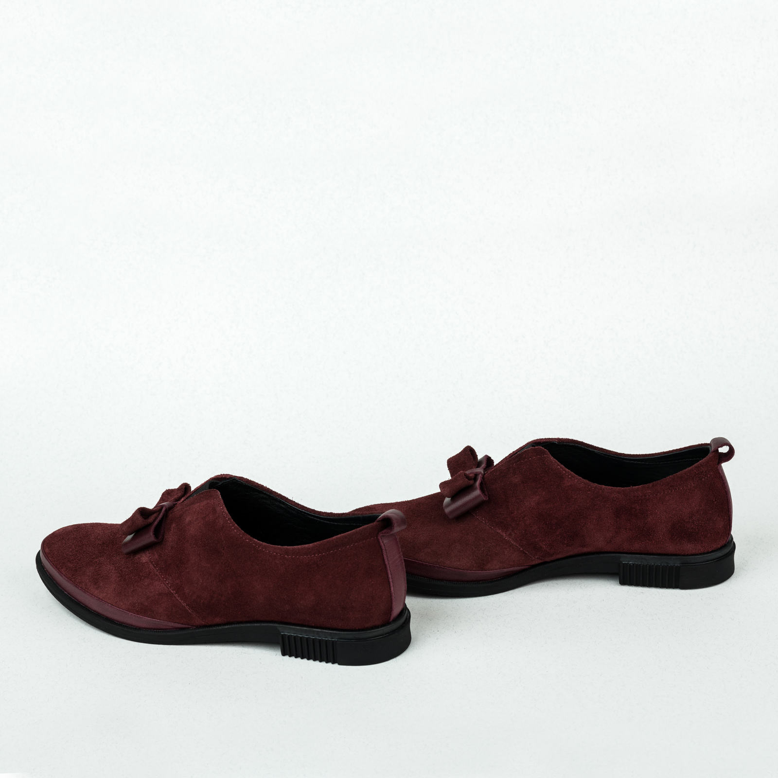 Leather shoes & flats SHIZA - WINE RED