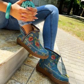 Women ankle boots SIBANI - BLUE