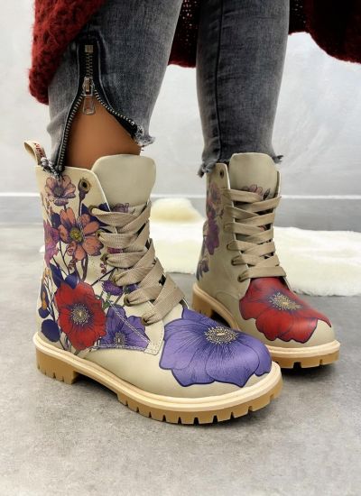 Women ankle boots B025 - BEIGE
