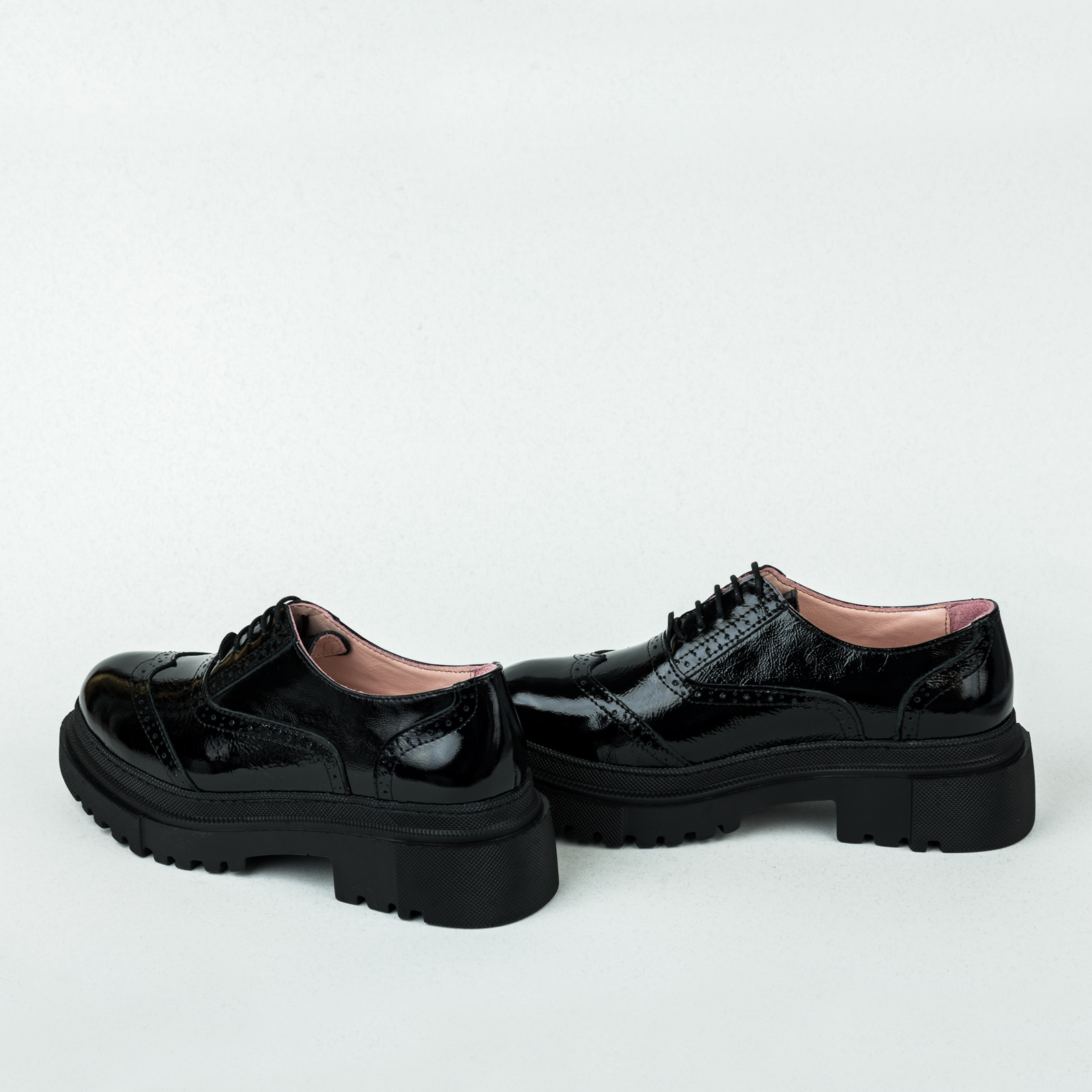 Leather shoes & flats B033 - BLACK