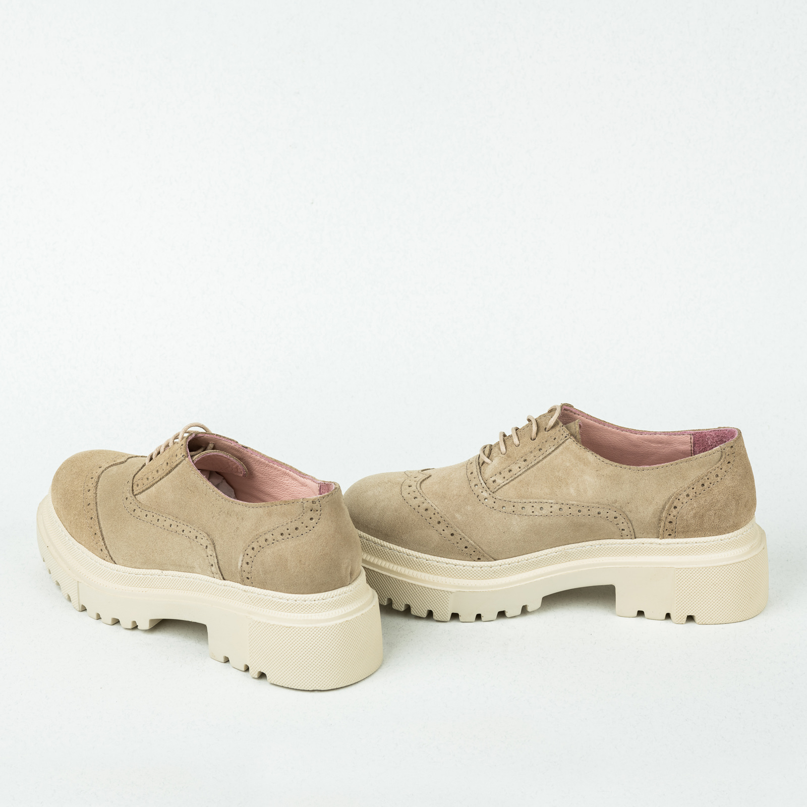 Leather shoes & flats B034 - BEIGE
